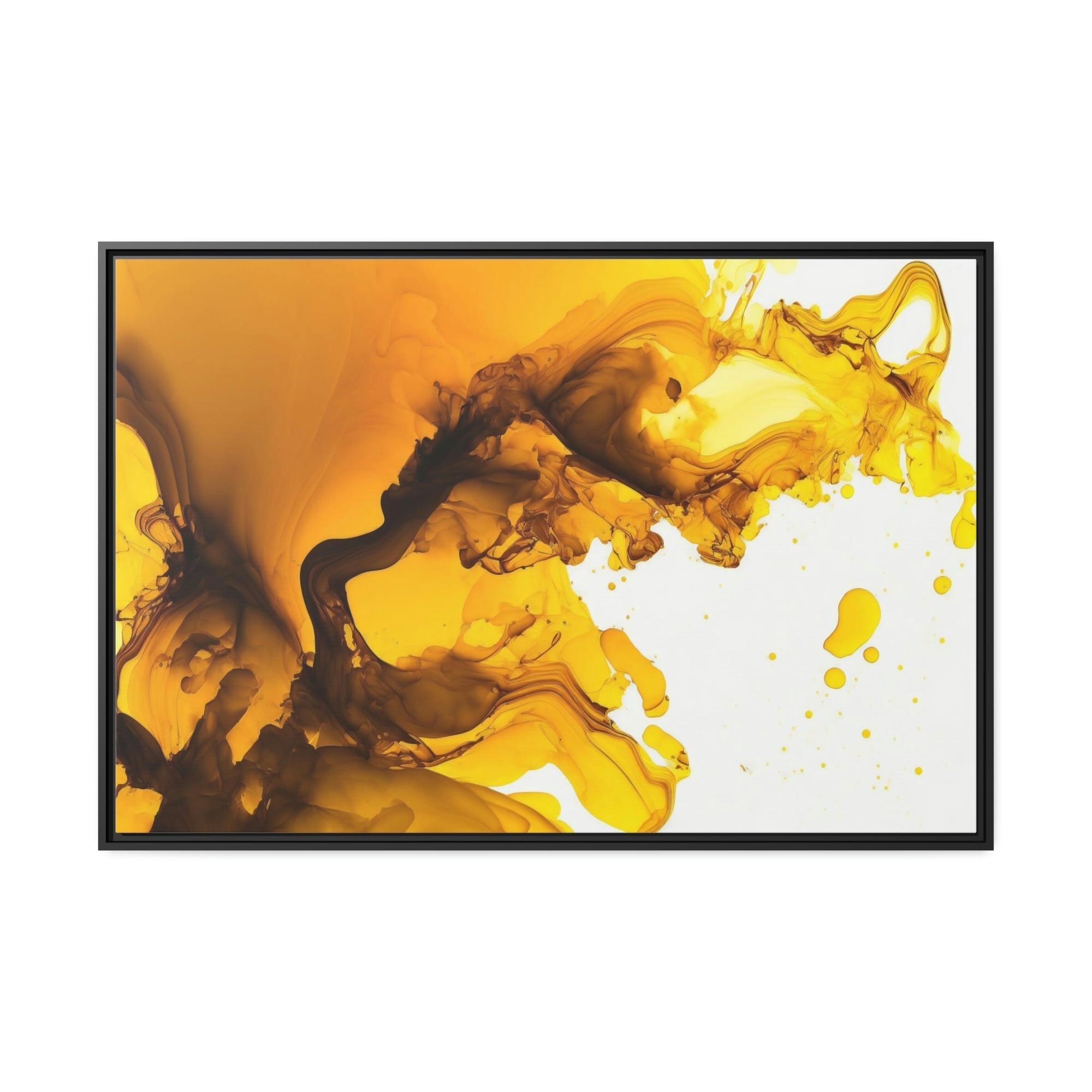 Yellow Mellow Yellow: Relaxing and Soothing Framed Poster & Canvas Art of a Soft Yellow Abstract Pattern