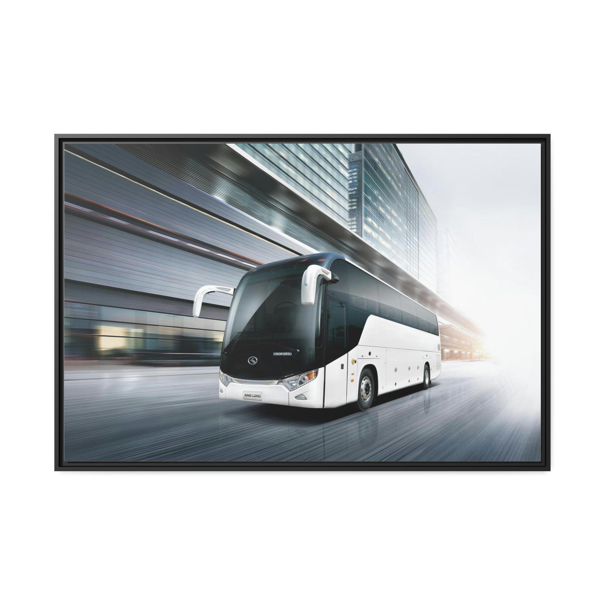 undefined Urbanscapes Unveiled: Bus Artwork on Framed Poster & Canvas
