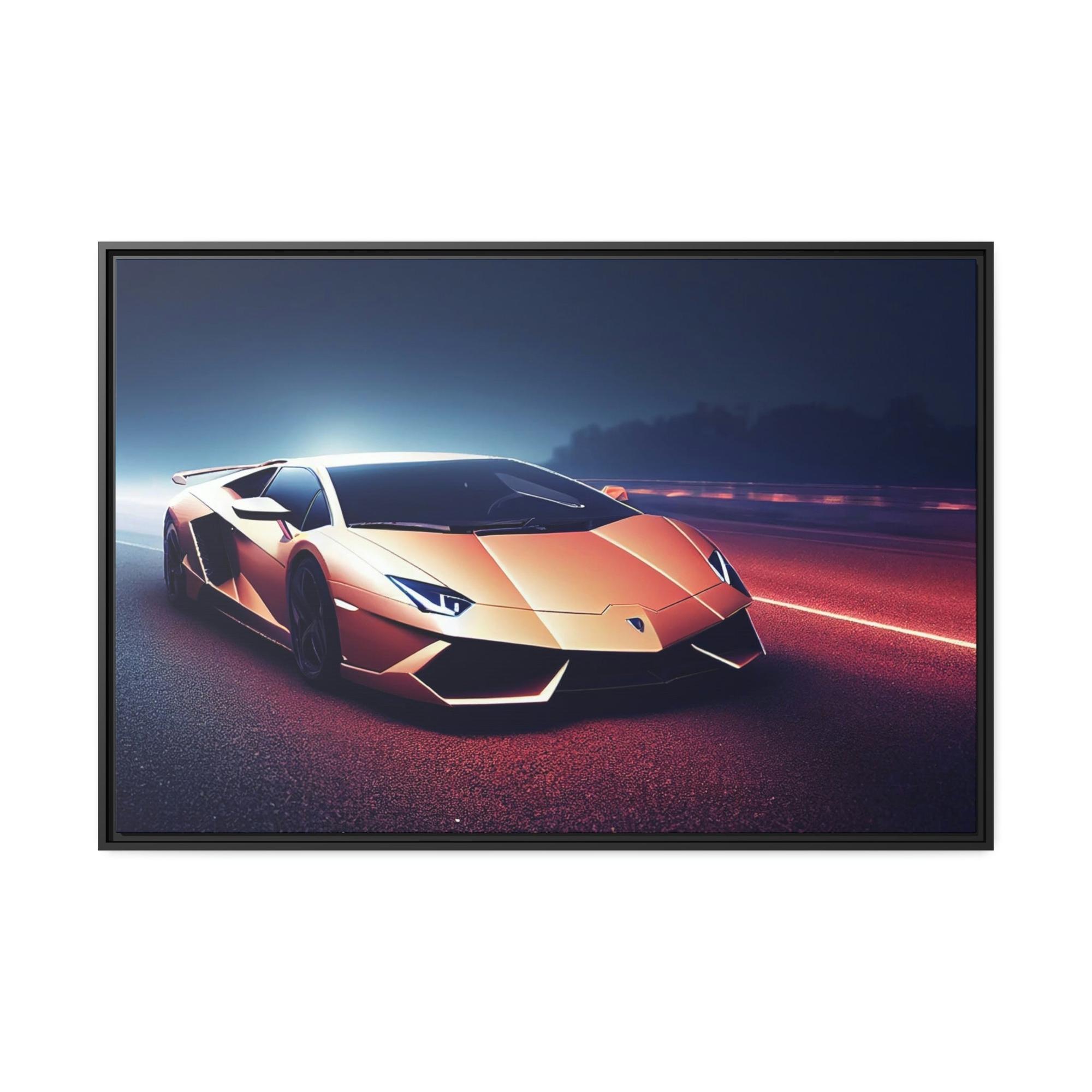 Lamborghini Masterpiece in Motion: Lamborghini Framed Canvas & Poster Print for Supercar Lovers