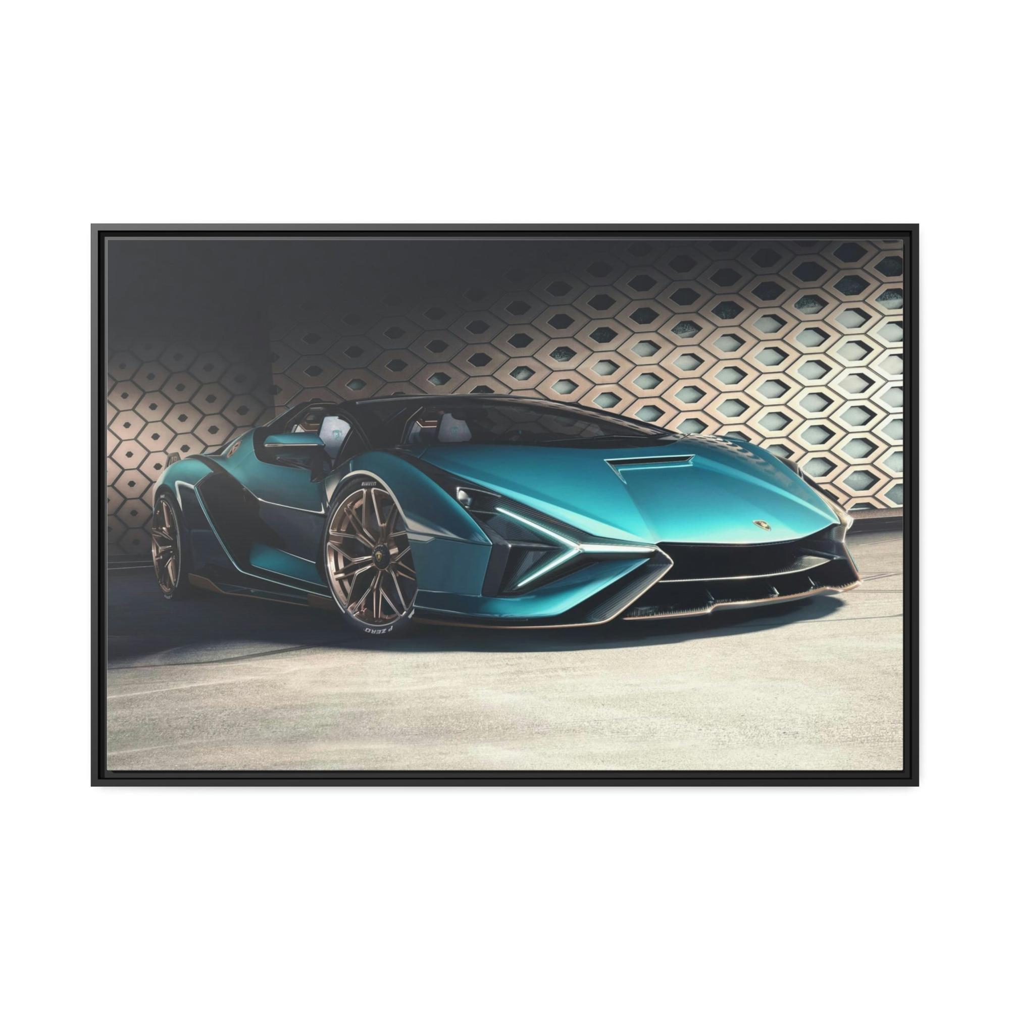 undefined Italian Craftsmanship at its Best: High-Quality Framed Canvas Lamborghini Art