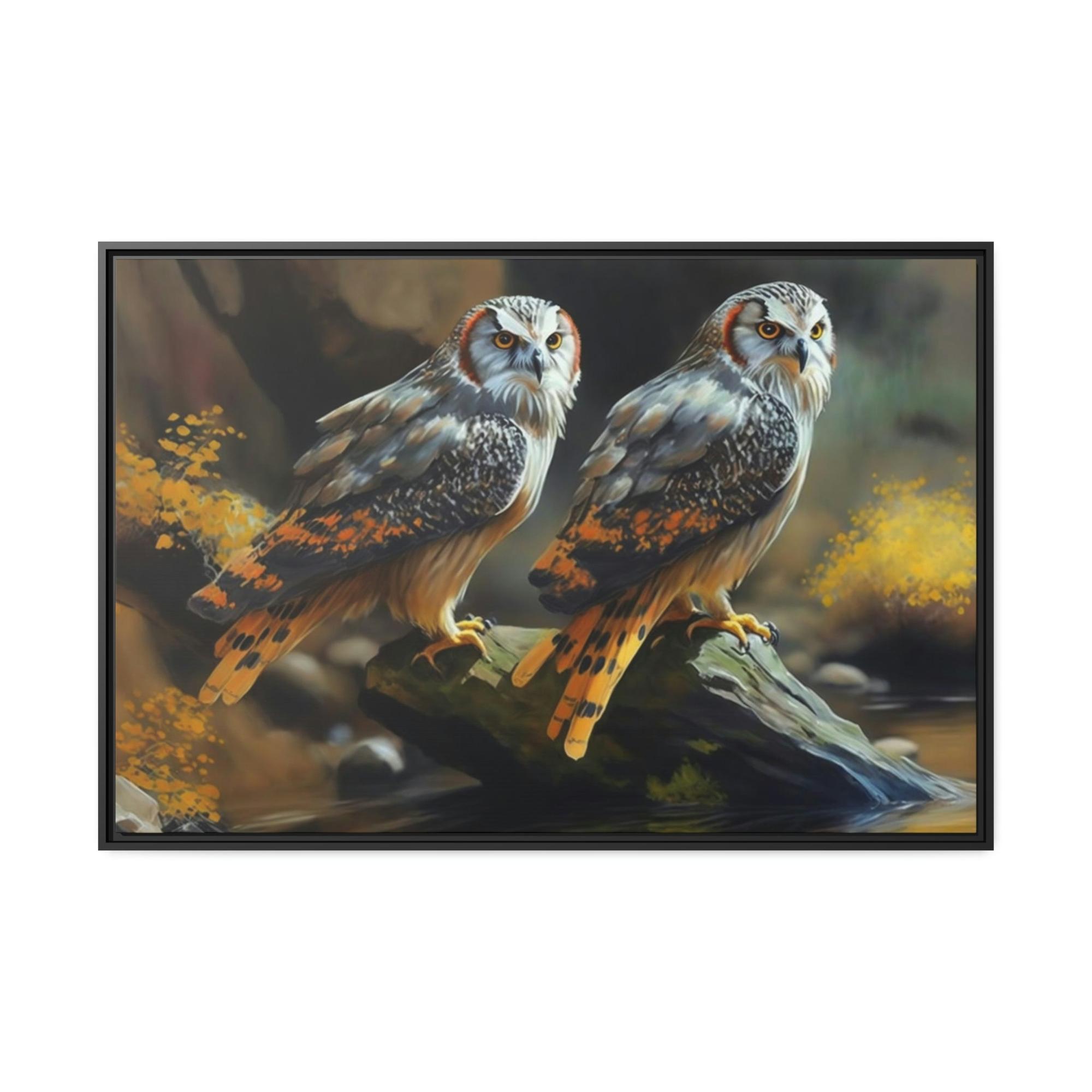 Owls Majestic Owls: An Artistic Depiction on Canvas