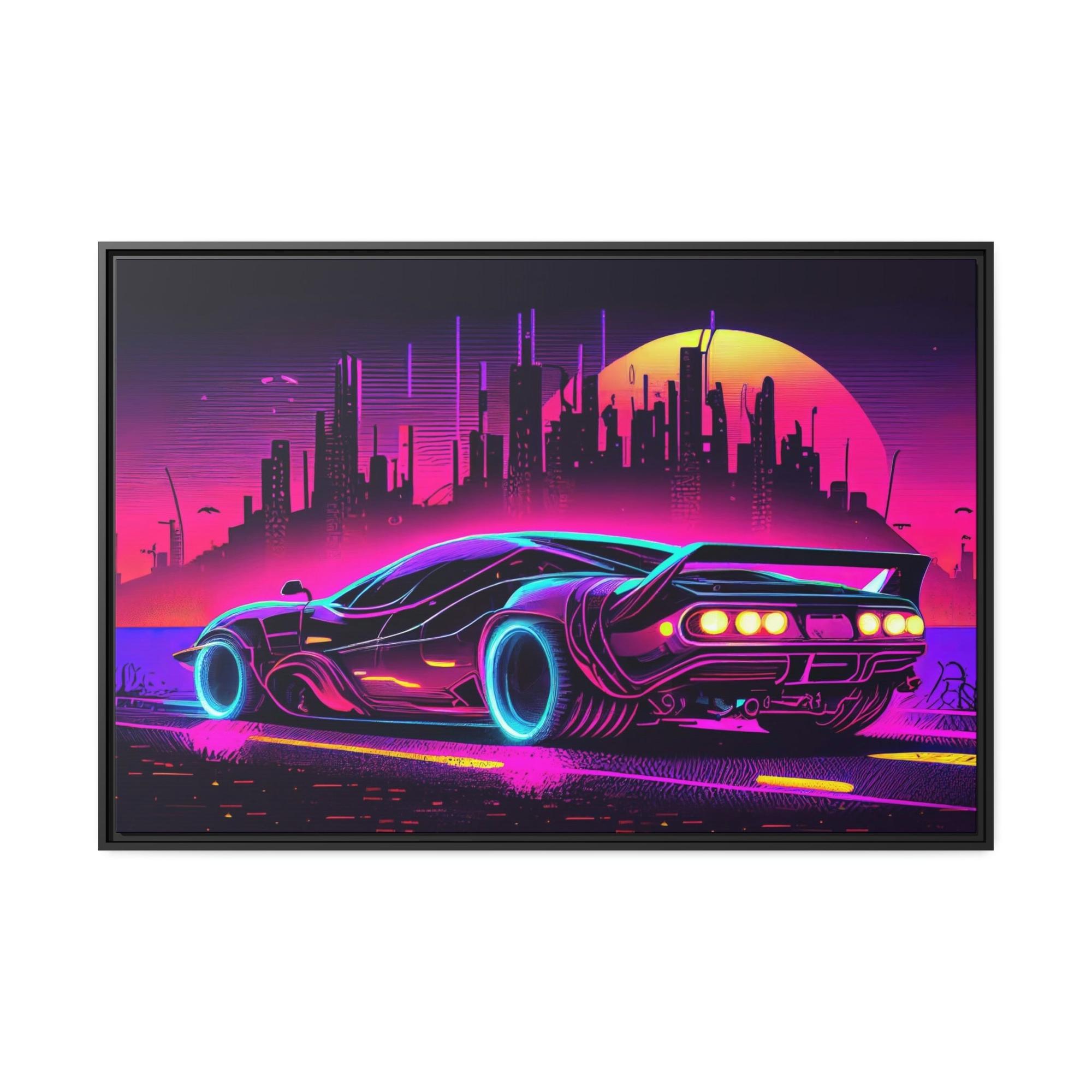 Neon Neon Illumination: Illuminating Wall Art Prints with Vibrant Colors on Canvas