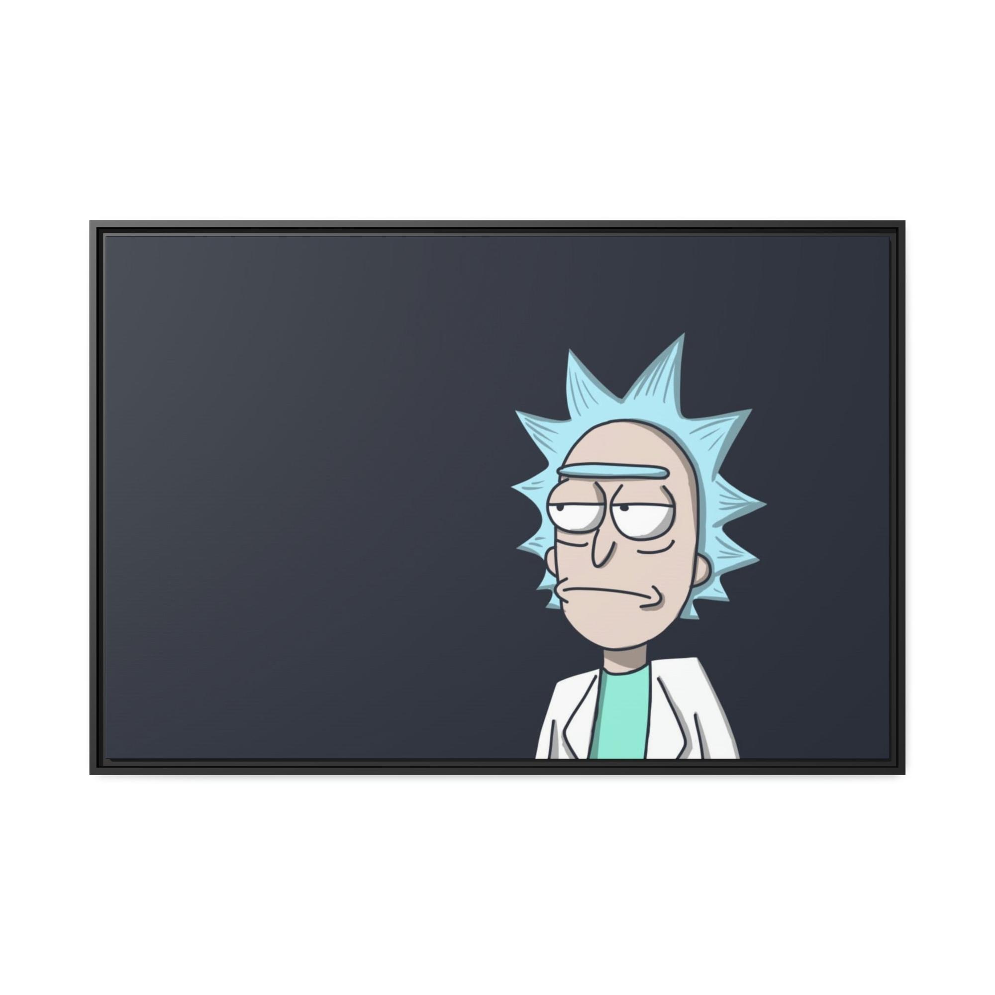 Rick And Morty Art Rick's Multiverse Adventures: Framed Canvas Wall Art Depicting the Iconic Rick from Rick and Morty