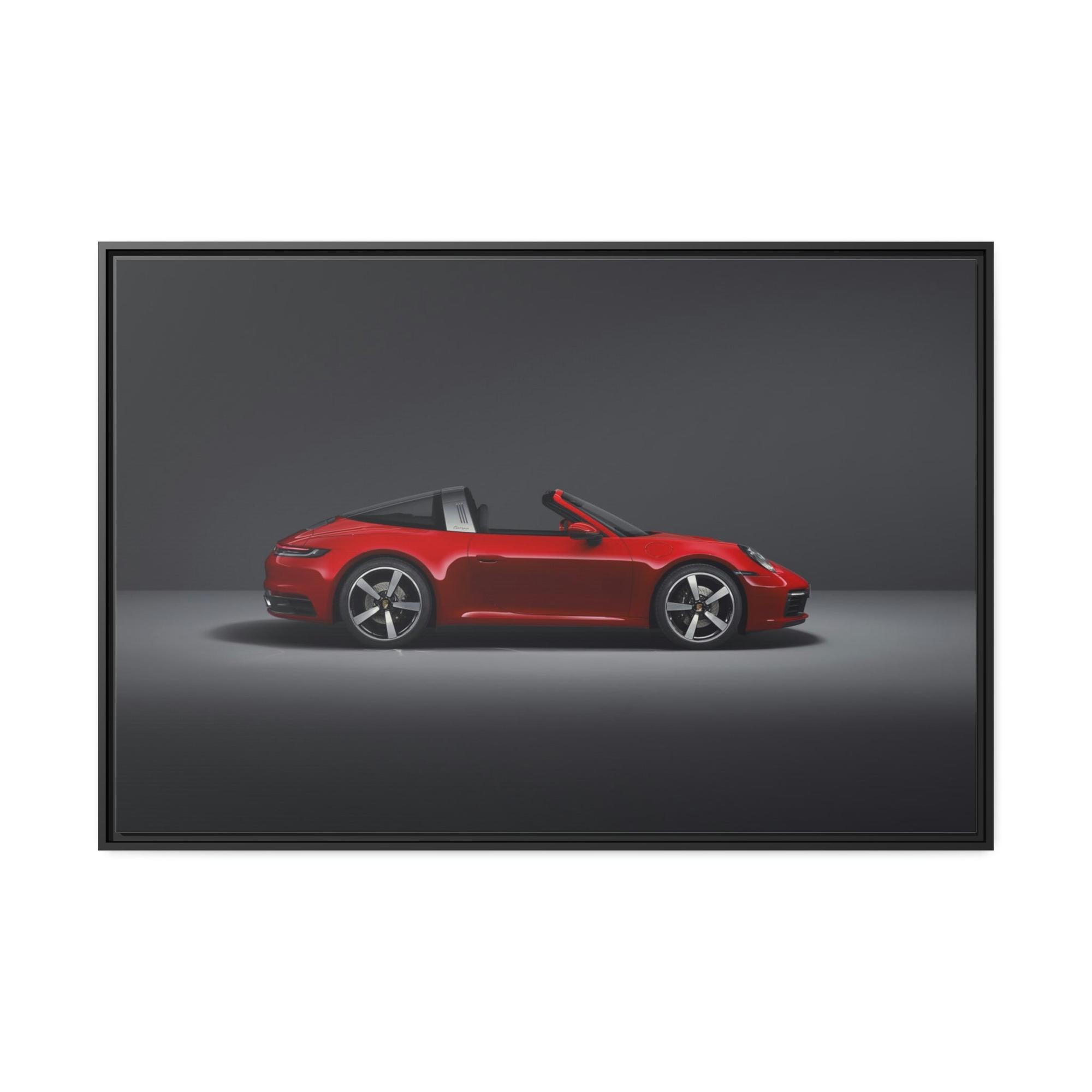 Porsche Ravishing Red: Canvas Wall Art Print of a Sleek and Stylish Red Porsche