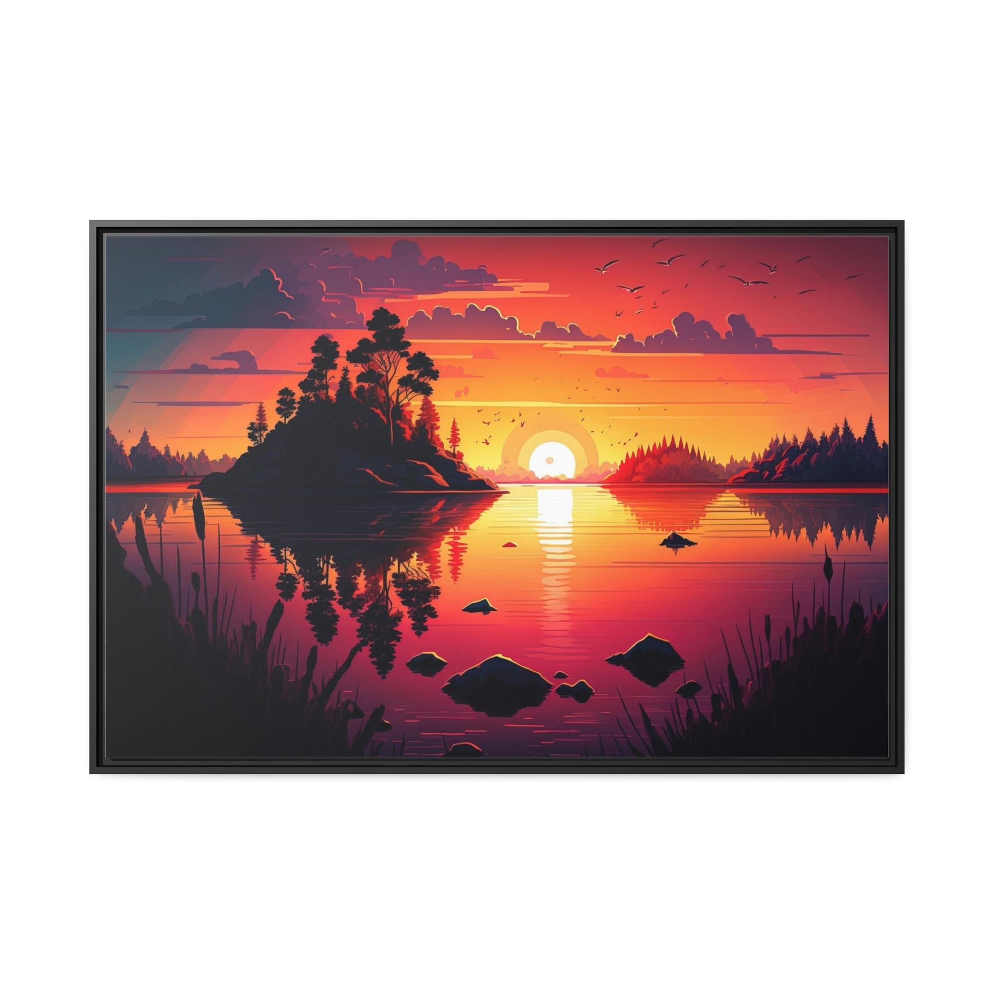 Lakes And Rivers The Majesty of Lakes and Rivers: Natural Canvas Wall Art of Stunning Scenery