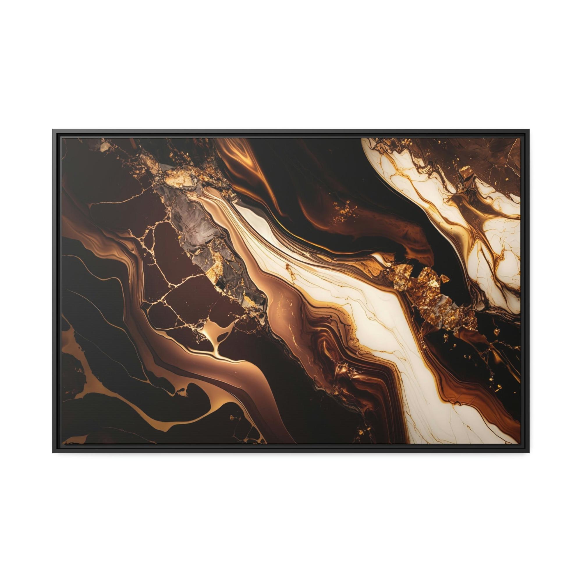 undefined Shimmering Masterpiece: Gold Abstract Wall Art on Canvas & Poster