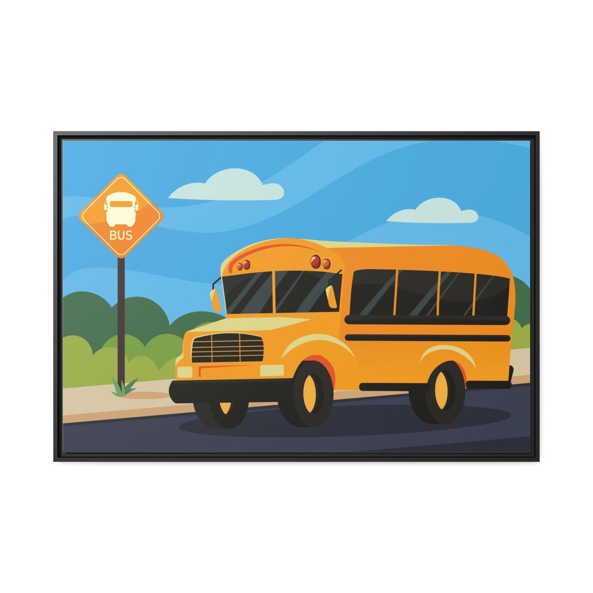 undefined Cityscape Symphony: Harmonizing Bus and Canvas & Poster Wall Art