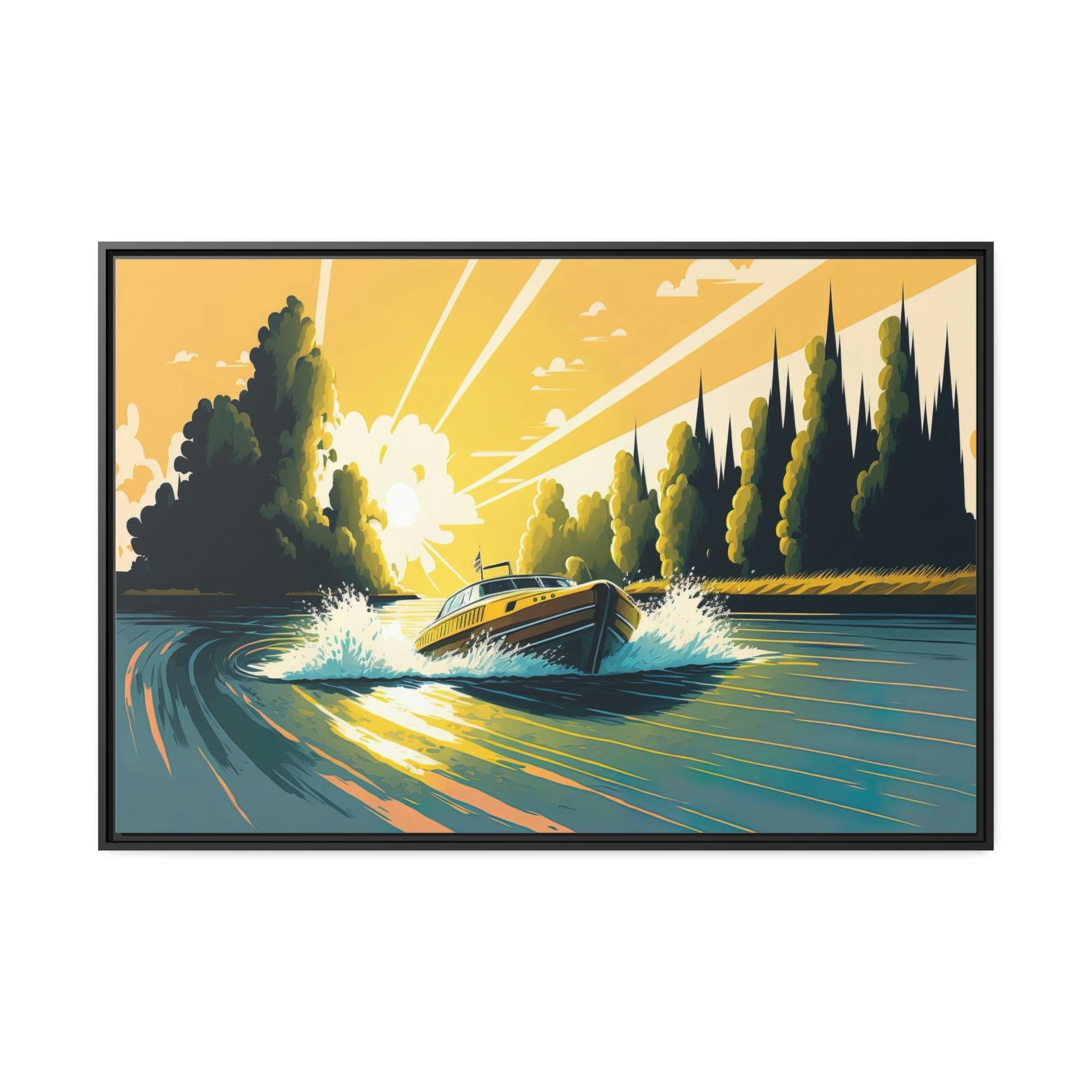 undefined Nature's Palette: Framed Poster & Canvas of Colorful Lakes and Rivers