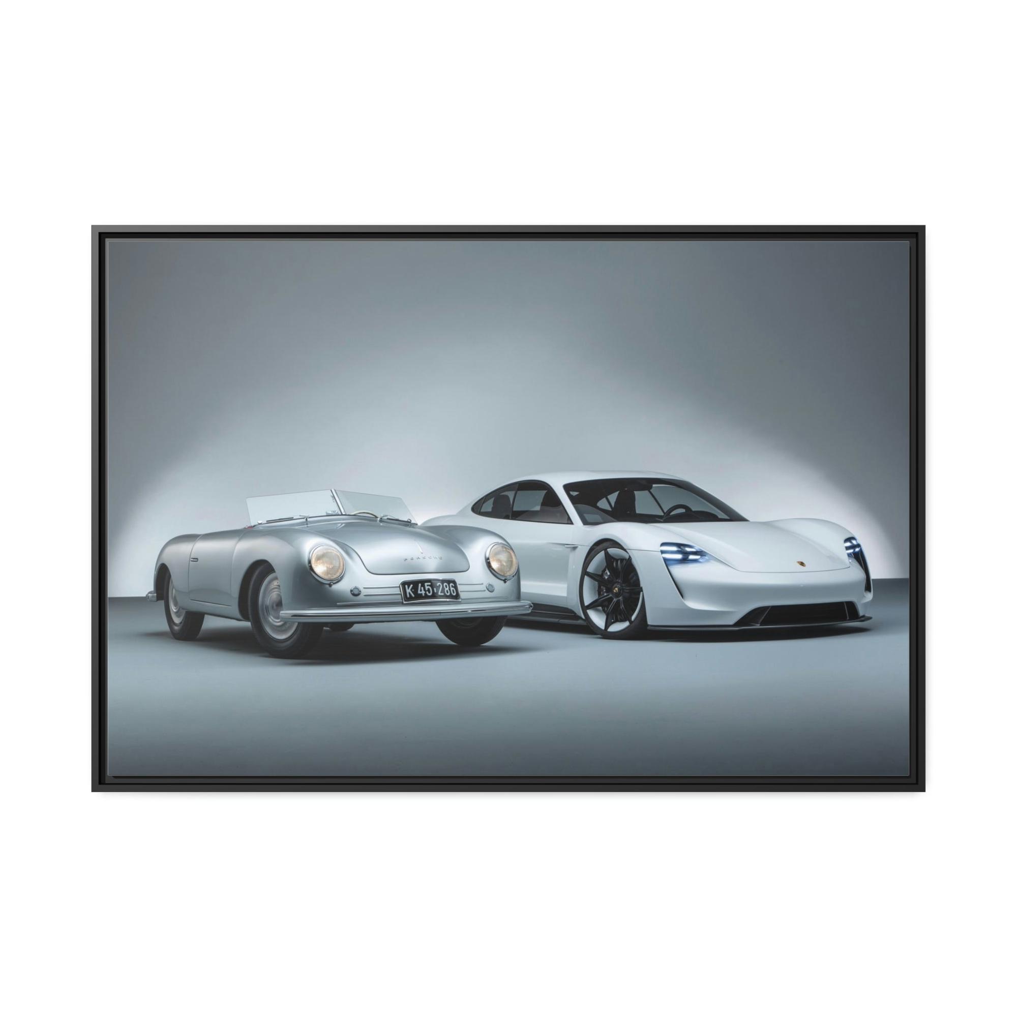 Porsche Porsche Pair: A High-Quality Print on Canvas & Poster of Two Classic Cars