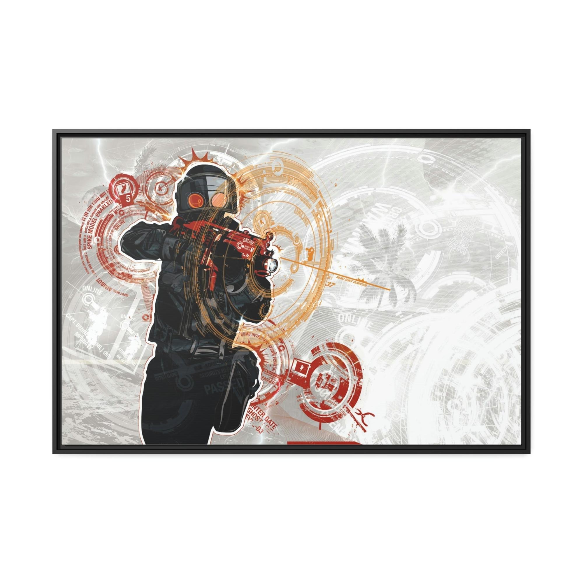 Counter Strike Virtual Warfare: Thrilling Counter Strike Scene in Framed Canvas & Poster