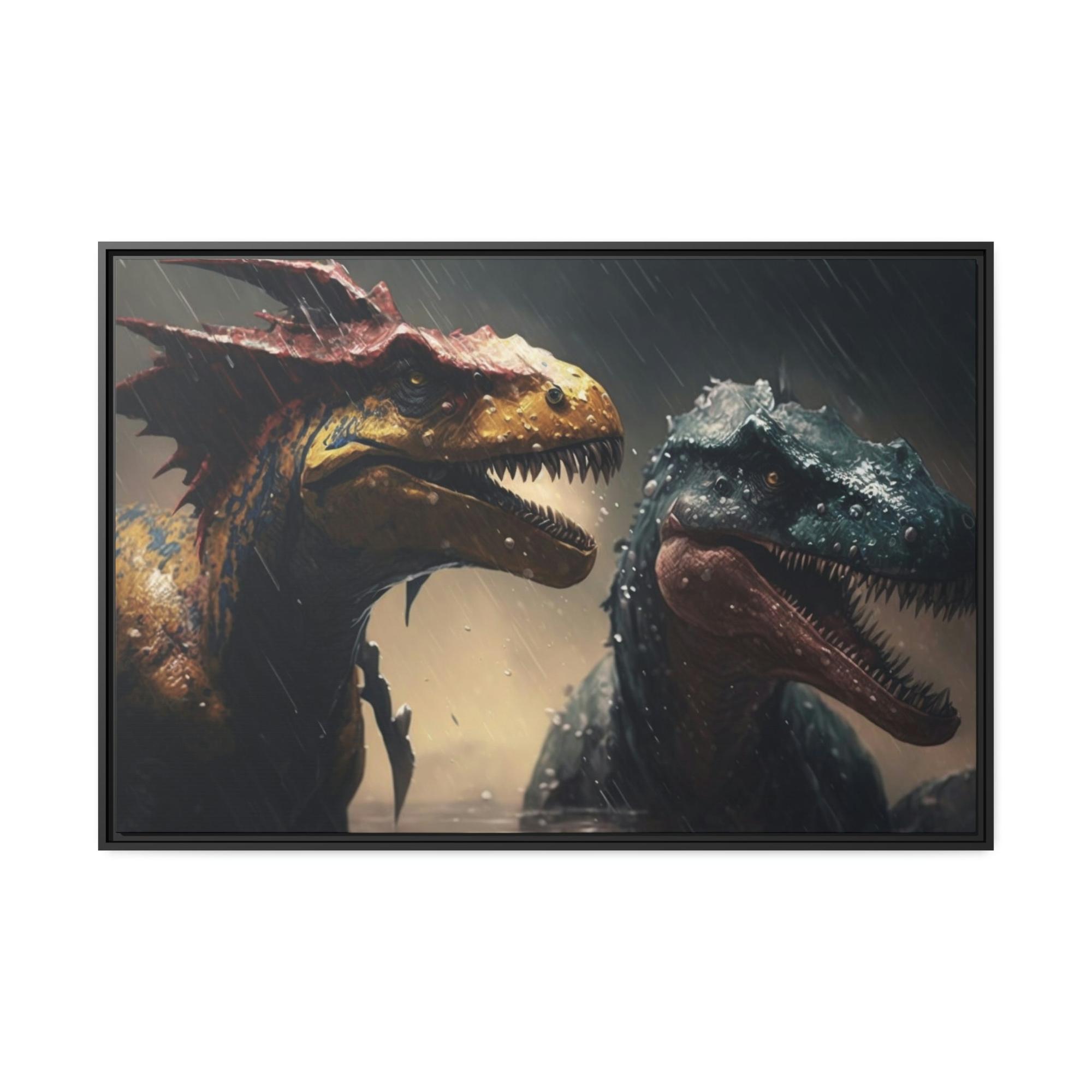 Dinosaurs The Reign of Dinosaurs: An Artistic Framed Canvas & Poster of Prehistoric Times