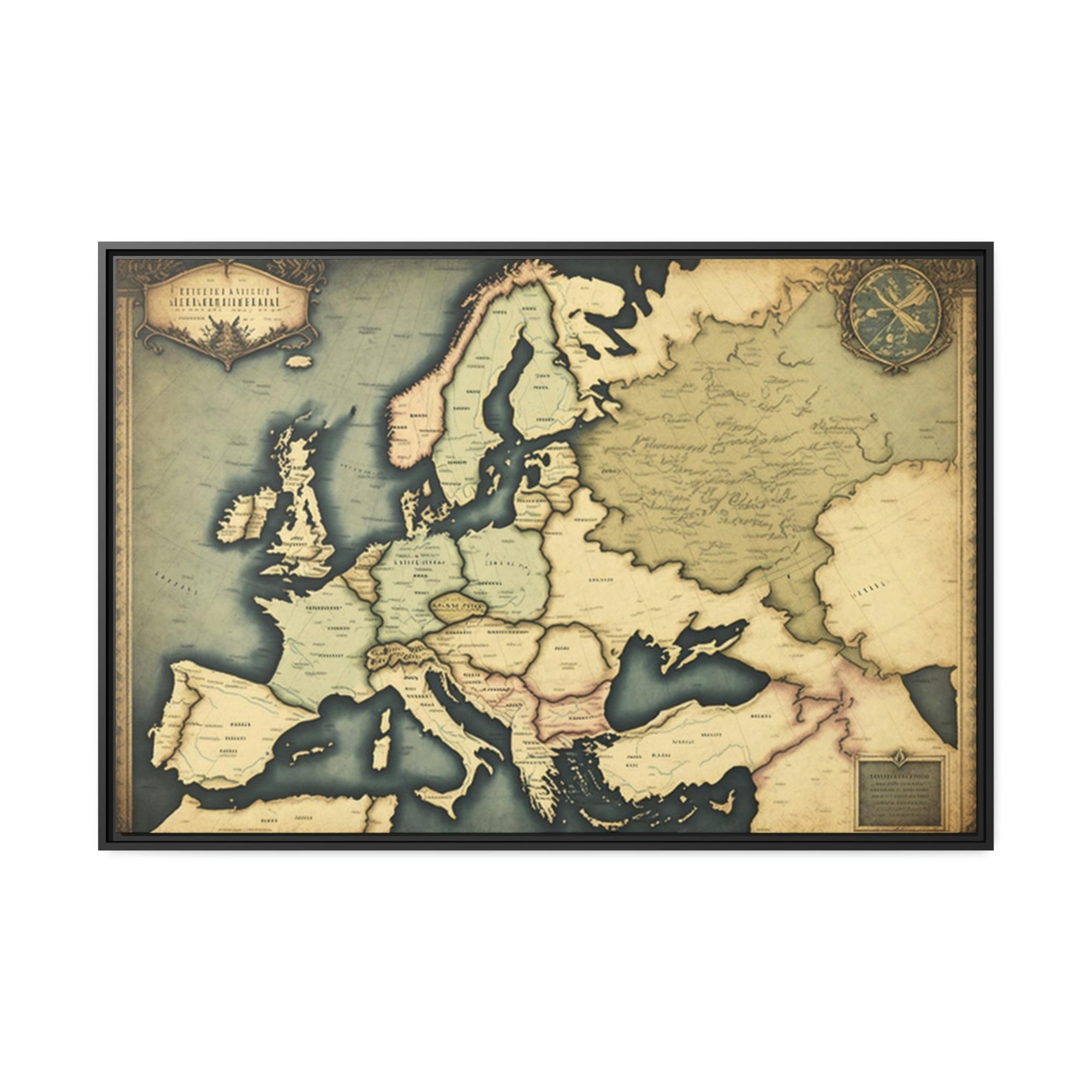 undefined Antique Adventure: A Painting of Vintage Maps on a Journey