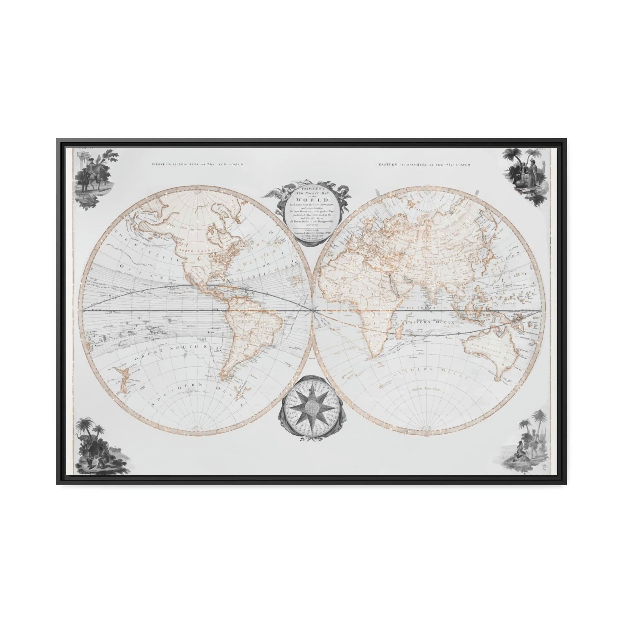 Vintage Maps Classic Cartography: A Painting of Vintage Maps as an Art Form