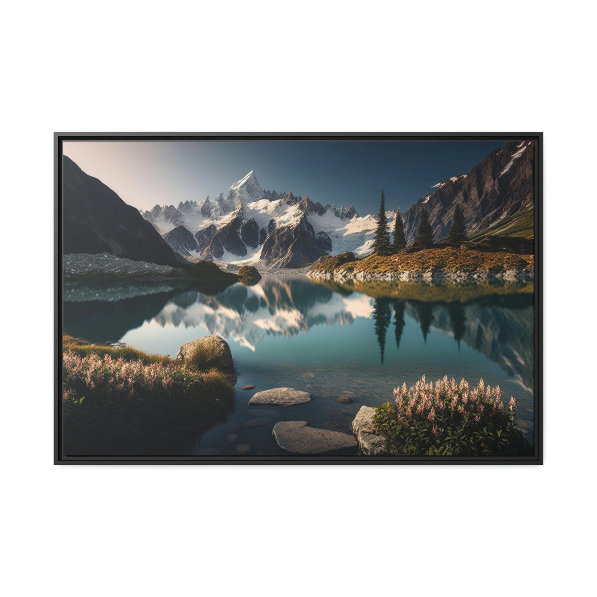 Lakes And Rivers Nature's Masterpiece: Framed Canvas and Poster Print of Lakes and Rivers