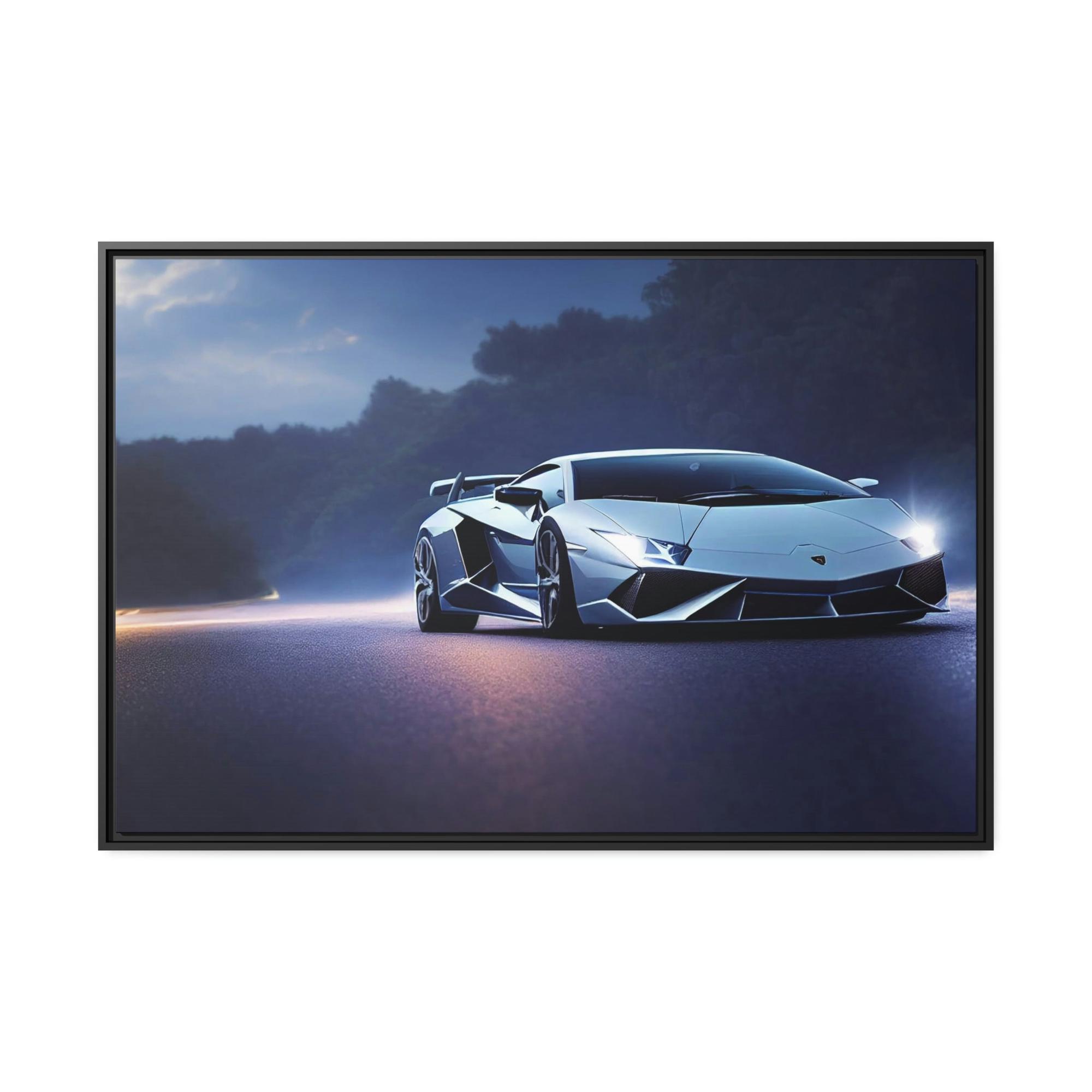 Lamborghini Power and Style: Lamborghini Print on Framed Canvas & Poster for Automotive Art Fans