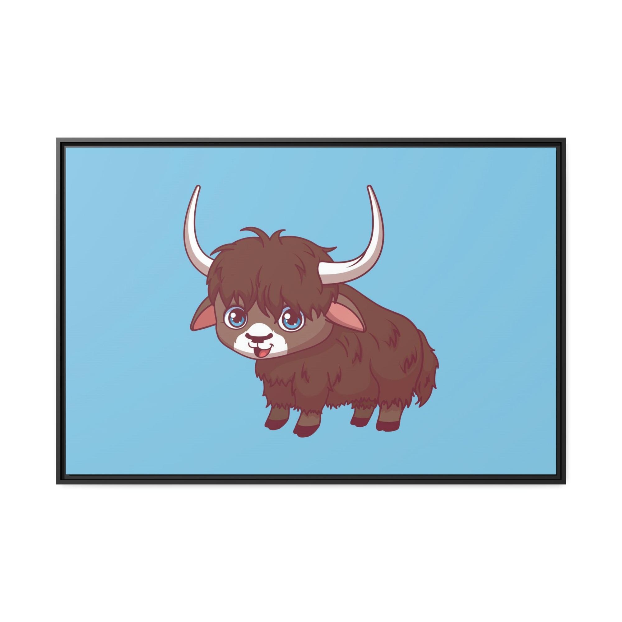 undefined Adorable Bovine: Framed Poster Wall Art Featuring a Sweet Cow Portrait for Kids' Room Decor