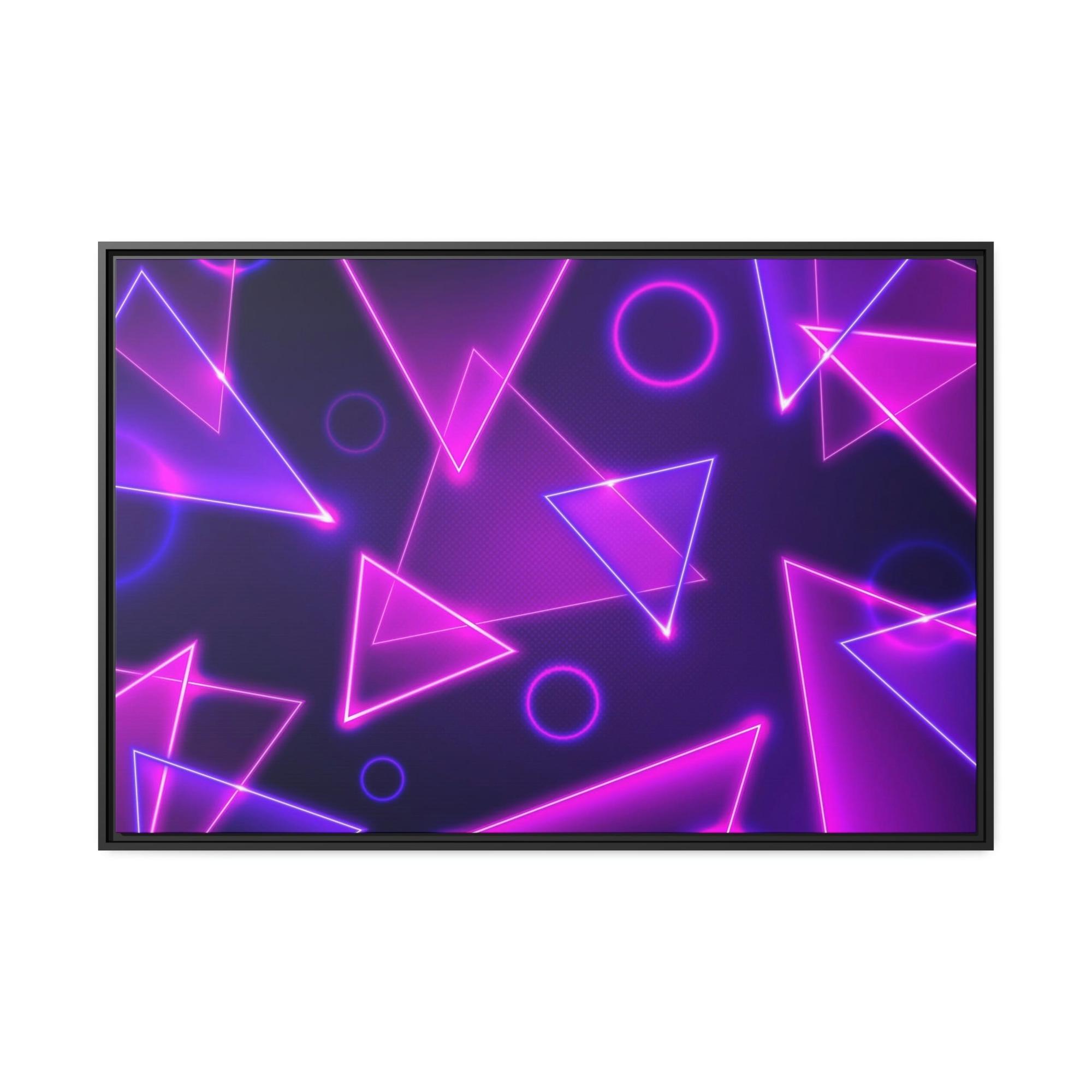Neon Neon Symphony: Illuminating Wall Art Prints with Vibrant Colors on Canvas
