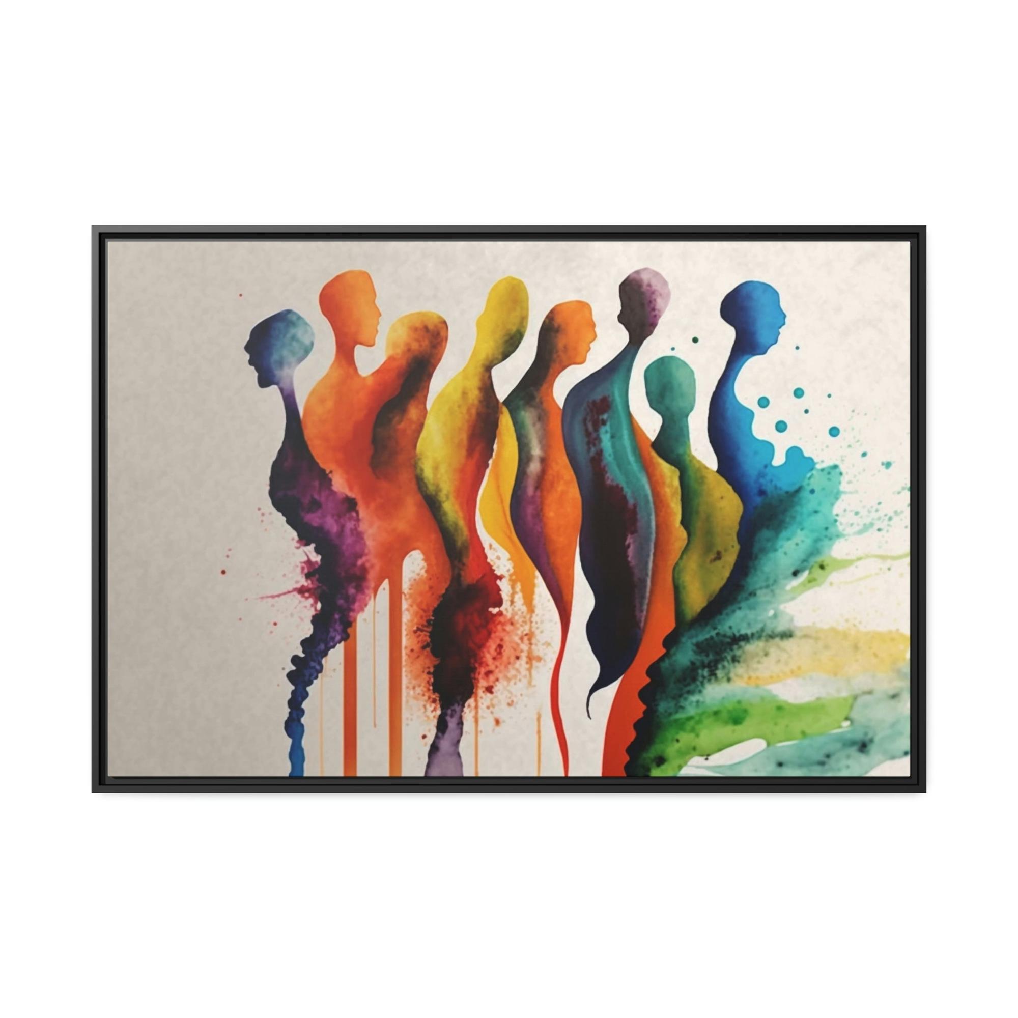 Abstract Figures Ethereal Dance: Canvas & Poster Print of Abstract Figures in Motion