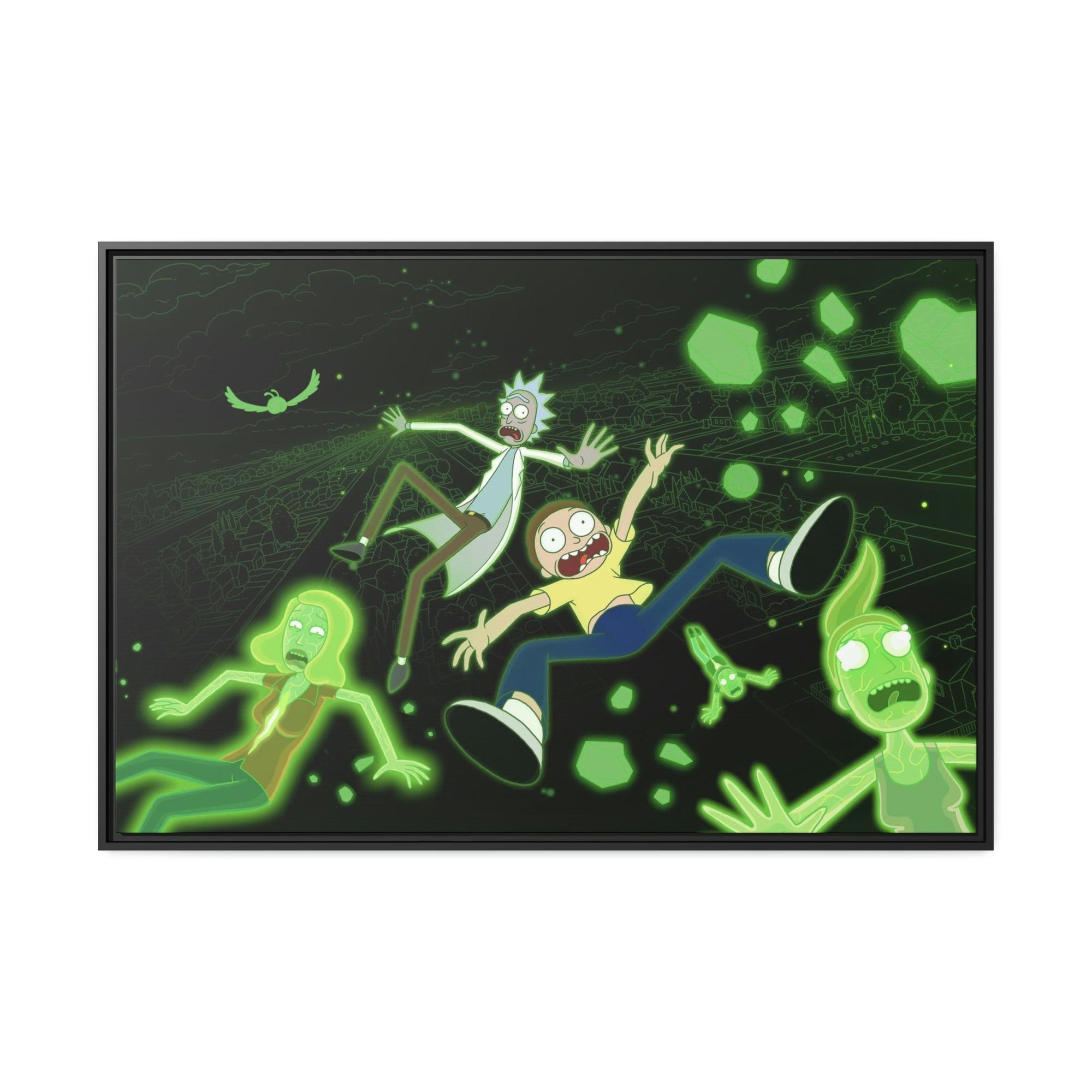 Rick And Morty Art Interdimensional Adventure: Rick and Morty Art Print on Canvas for Wall Art Enthusiasts