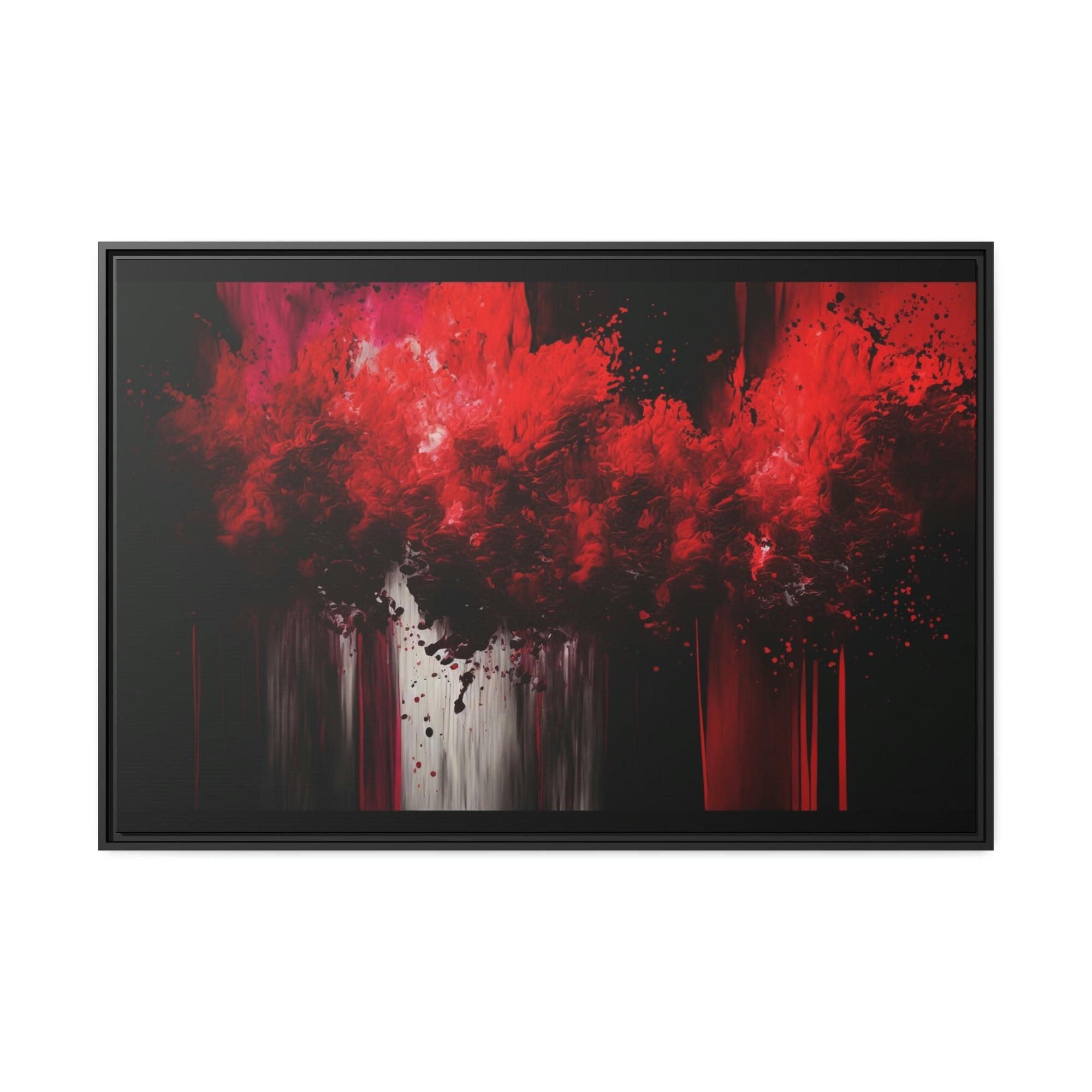 undefined Crimson Chaos: Red Abstract Art