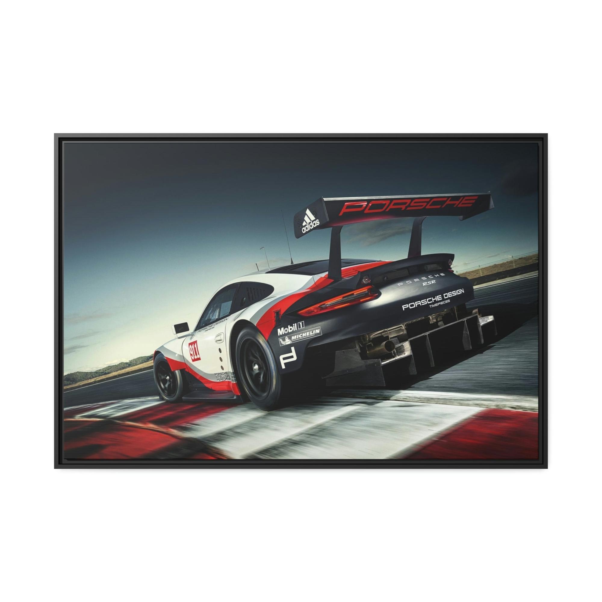 Porsche Porsche in Motion: A Framed Canvas & Poster Art Piece That Depicts the Speed and Grace of Porsche