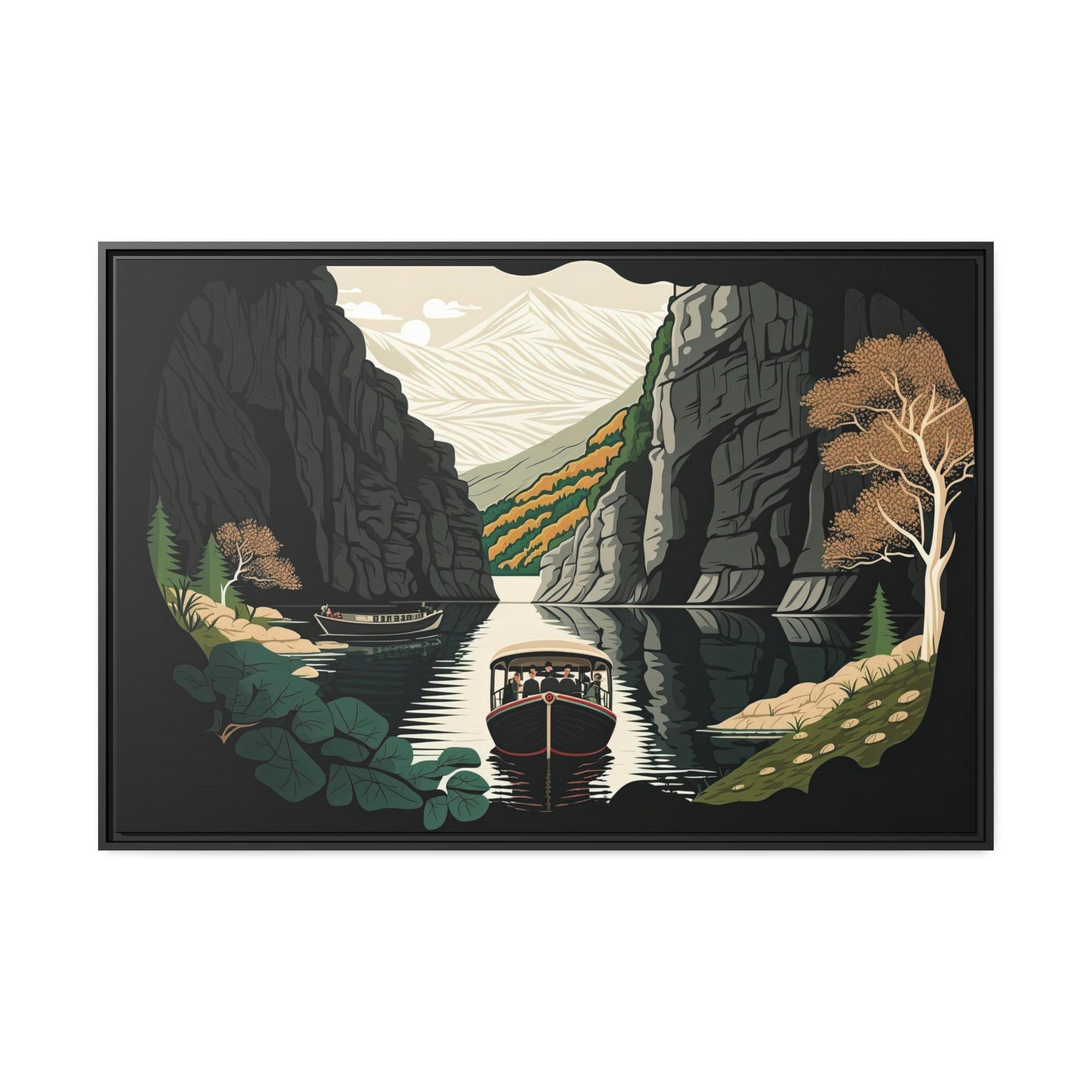 Lakes And Rivers Dancing Waters: Artful Canvas and Poster Print of Lakes and Rivers