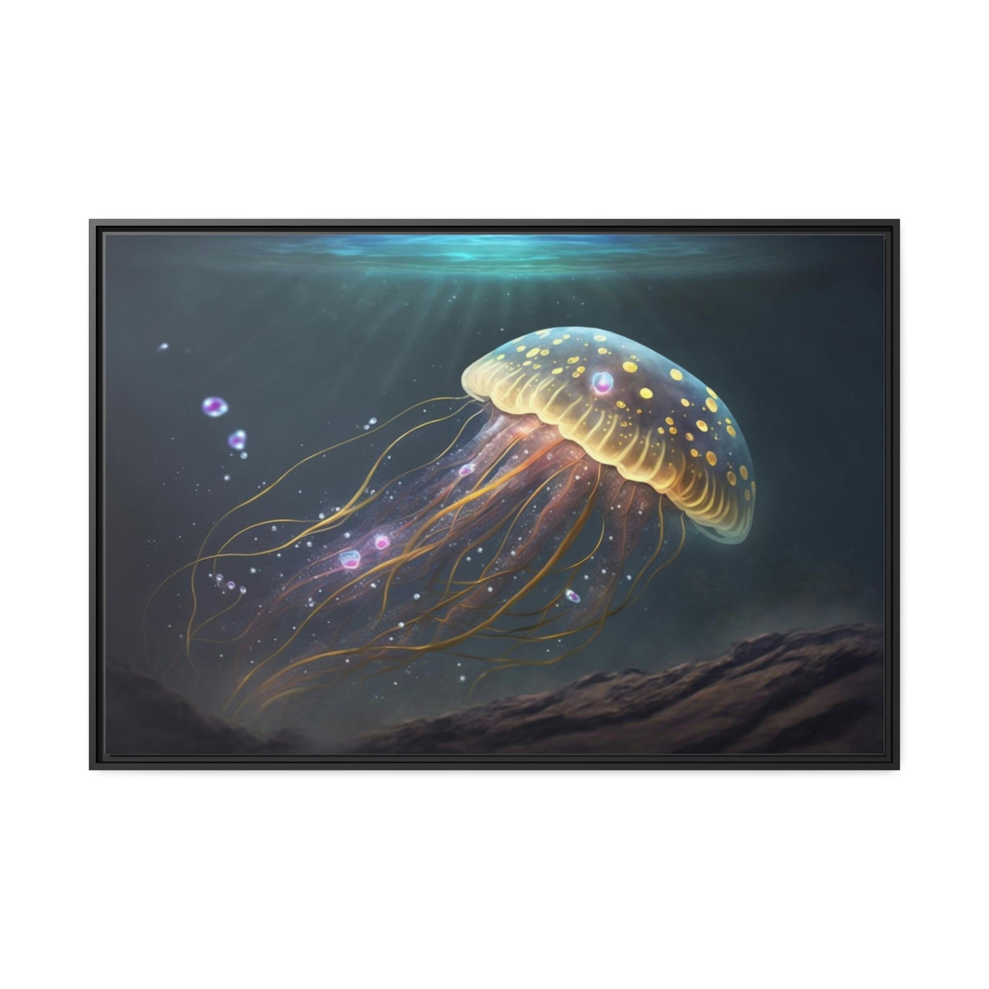 undefined Graceful Jellyfish: A Natural Canvas Masterpiece of Ocean Life