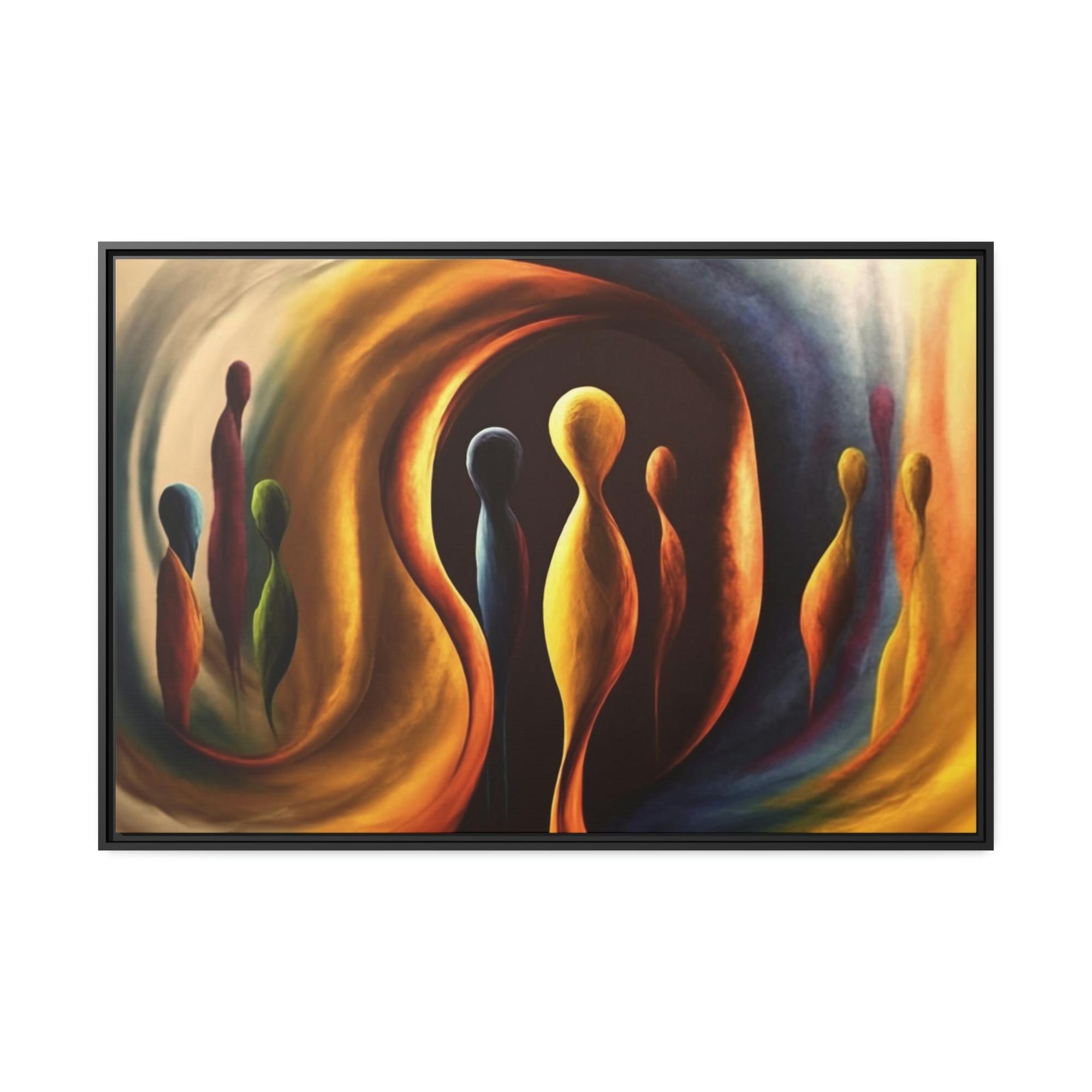 undefined Framed Poster & Poster of Abstract Figures: A Symphony of Movements