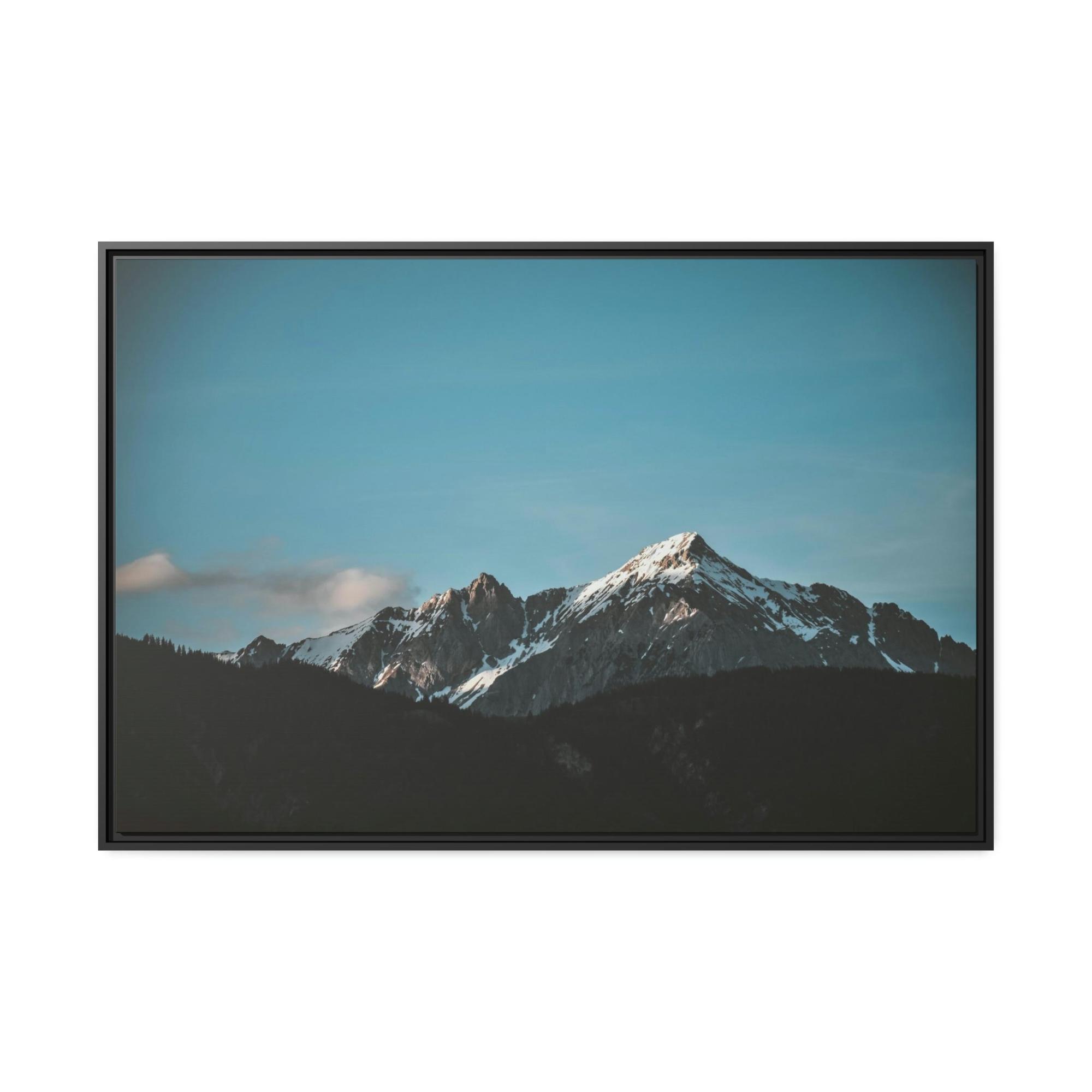 undefined Majestic Peaks: Natural Canvas and Framed Poster of Mountain Ranges
