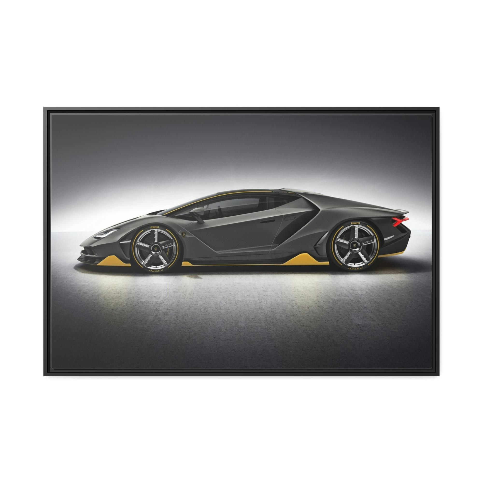 undefined Bold and Beautiful: Wall Art of a Lamborghini on a Natural Canvas & Posters