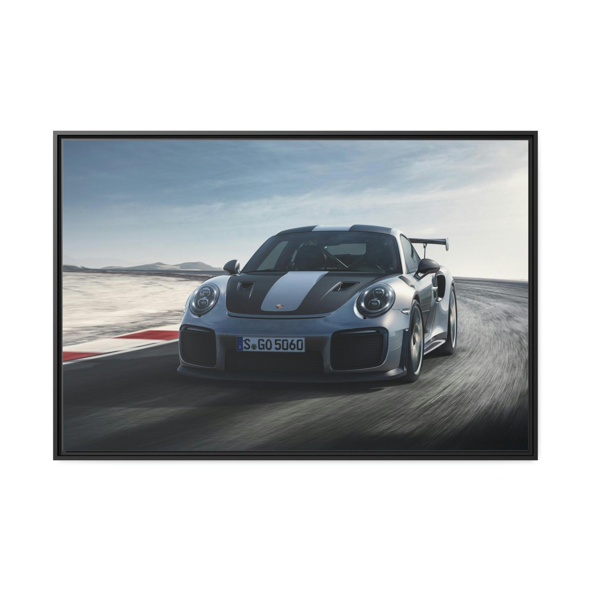 Porsche Revving Up: Canvas Wall Art Print of a Porsche at Top Speed