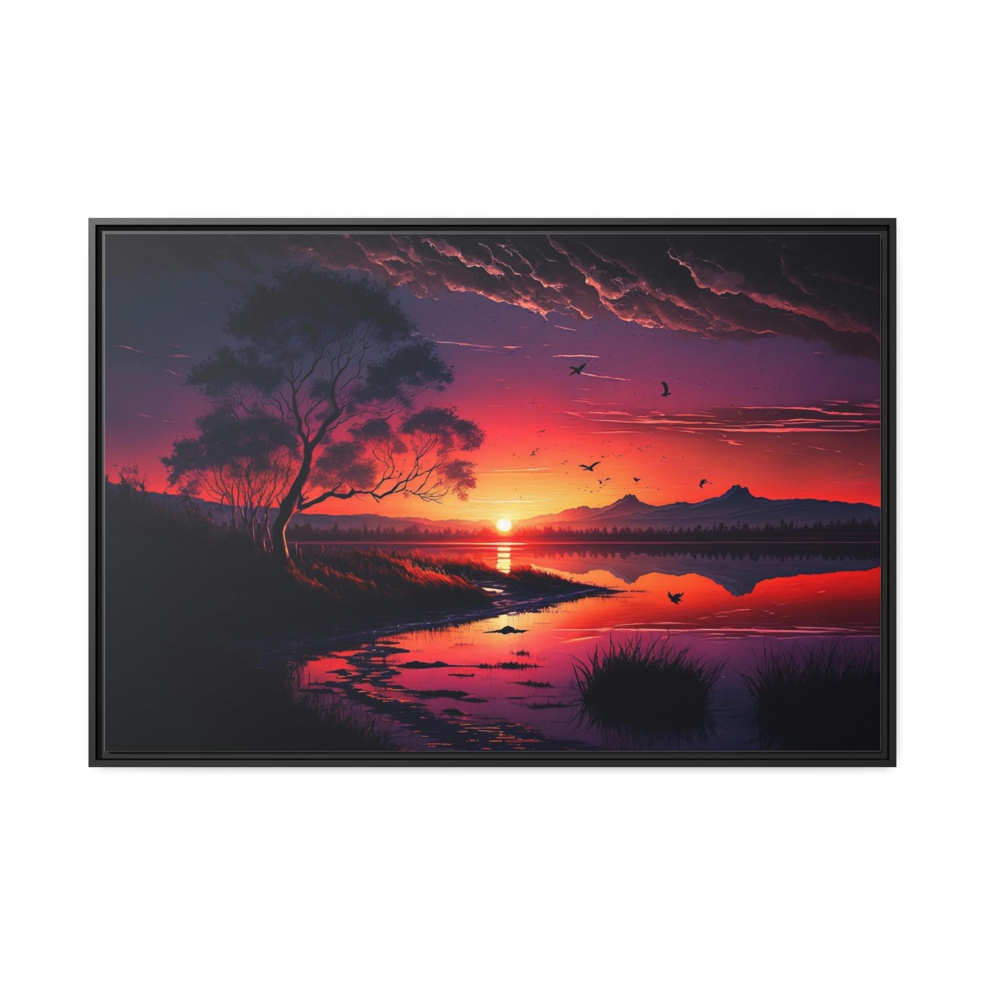 Lakes And Rivers River's Edge: Natural Canvas Wall Art of a Picturesque Riverbank