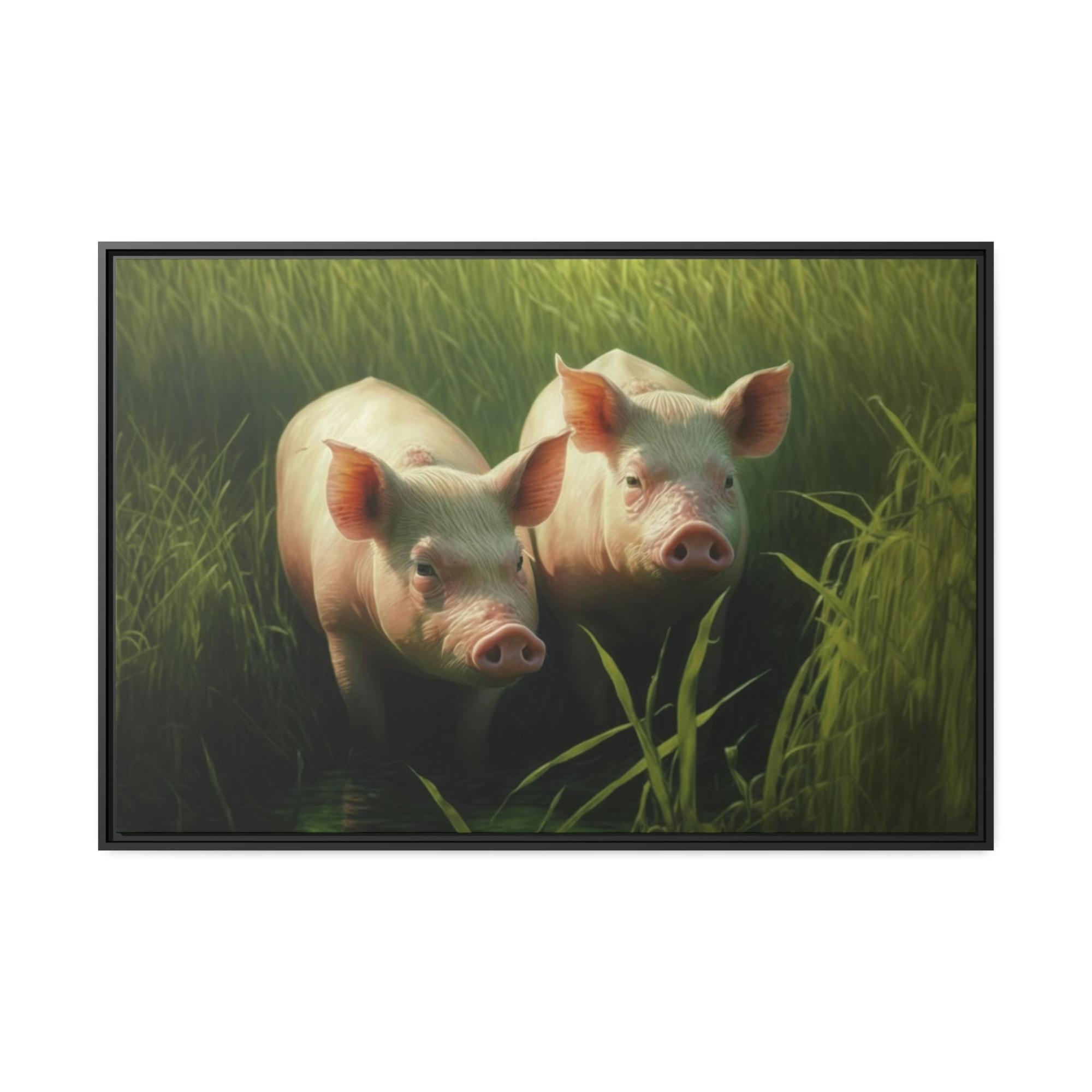 Pigs From Mud to Magic: A Joyful Gathering of Playful Pigs in the Meadow
