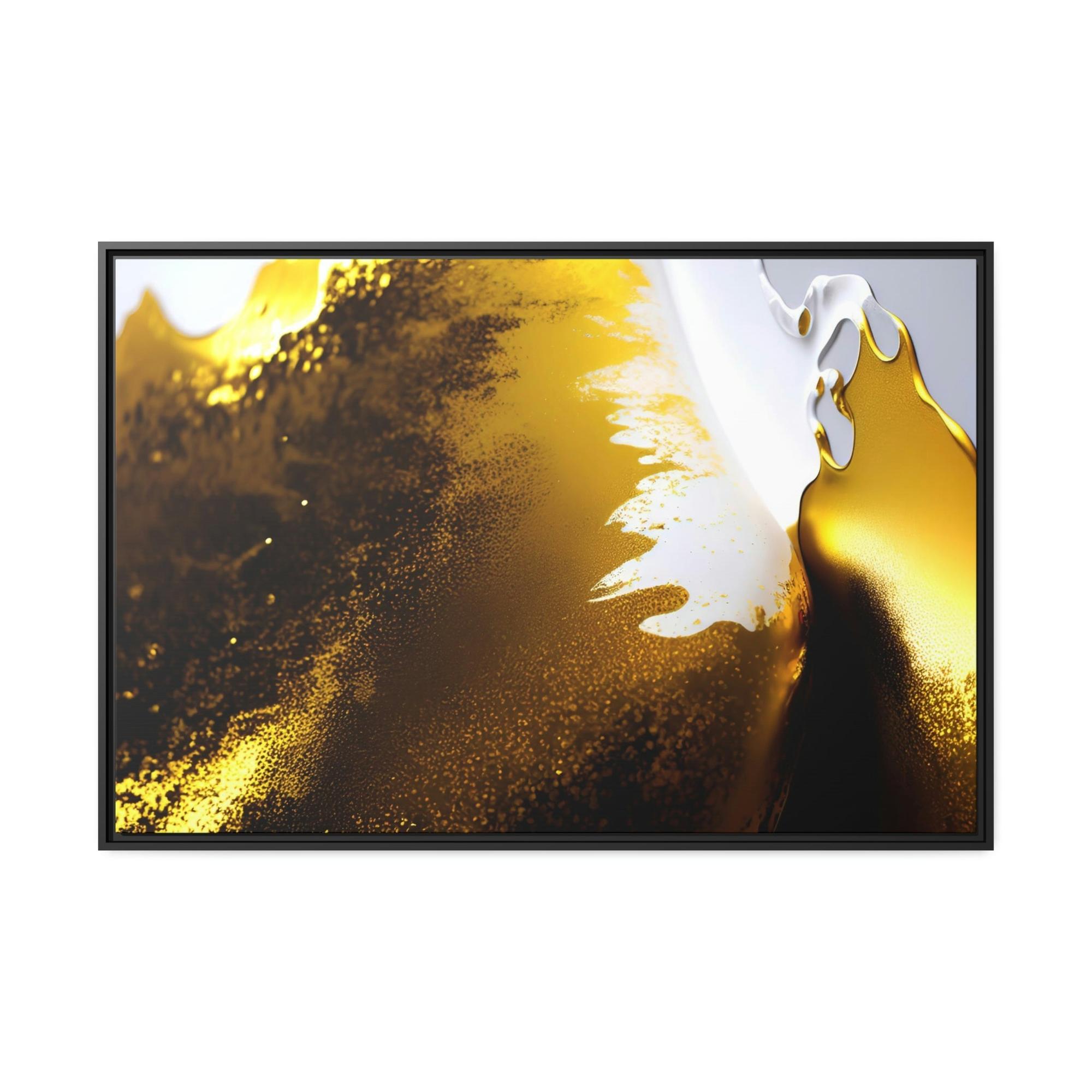 undefined Golden Abstractions: Print on Canvas of Abstract Gold Art