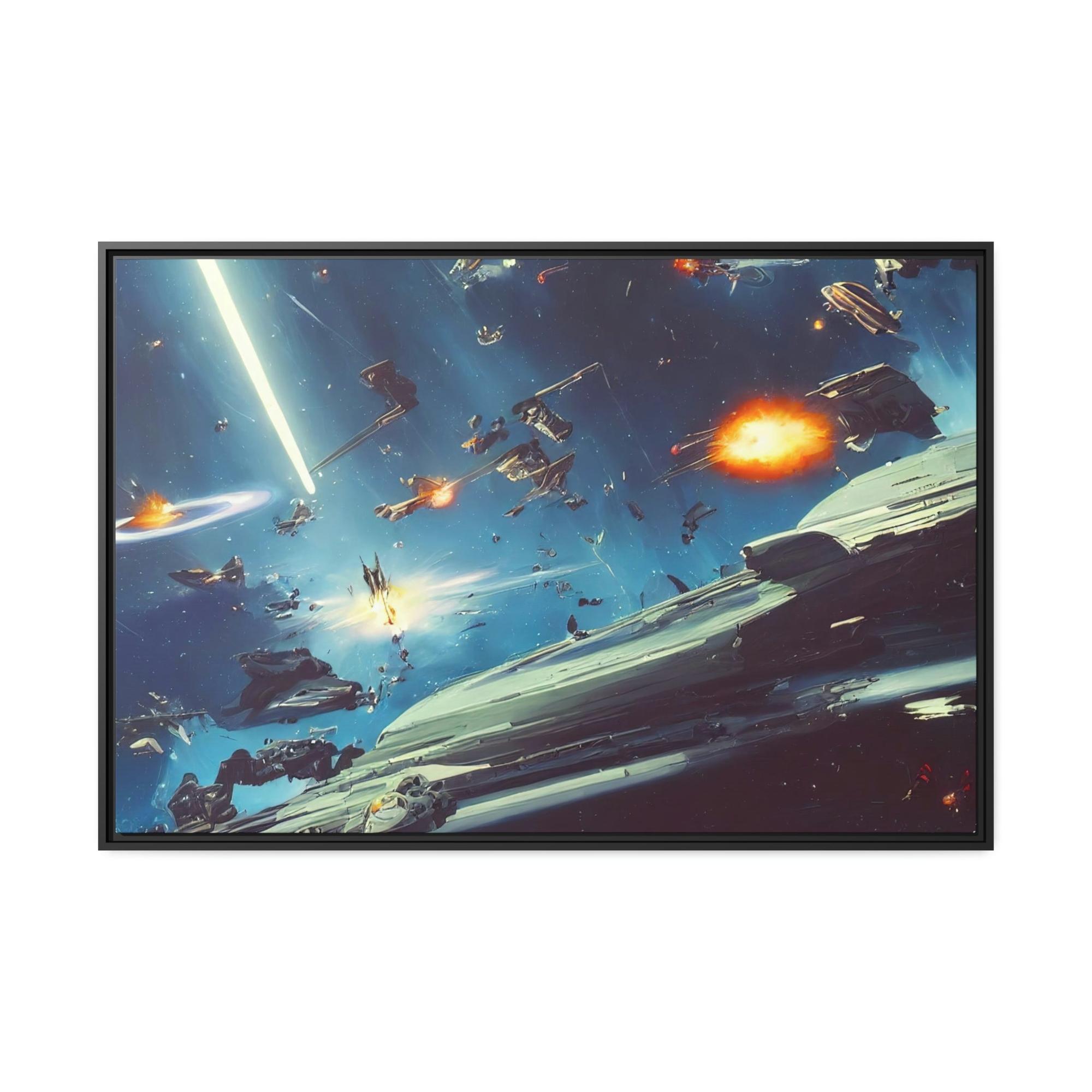 Star Wars Dark vs. Light: Framed Canvas & Poster Print of Epic Star Wars Duel