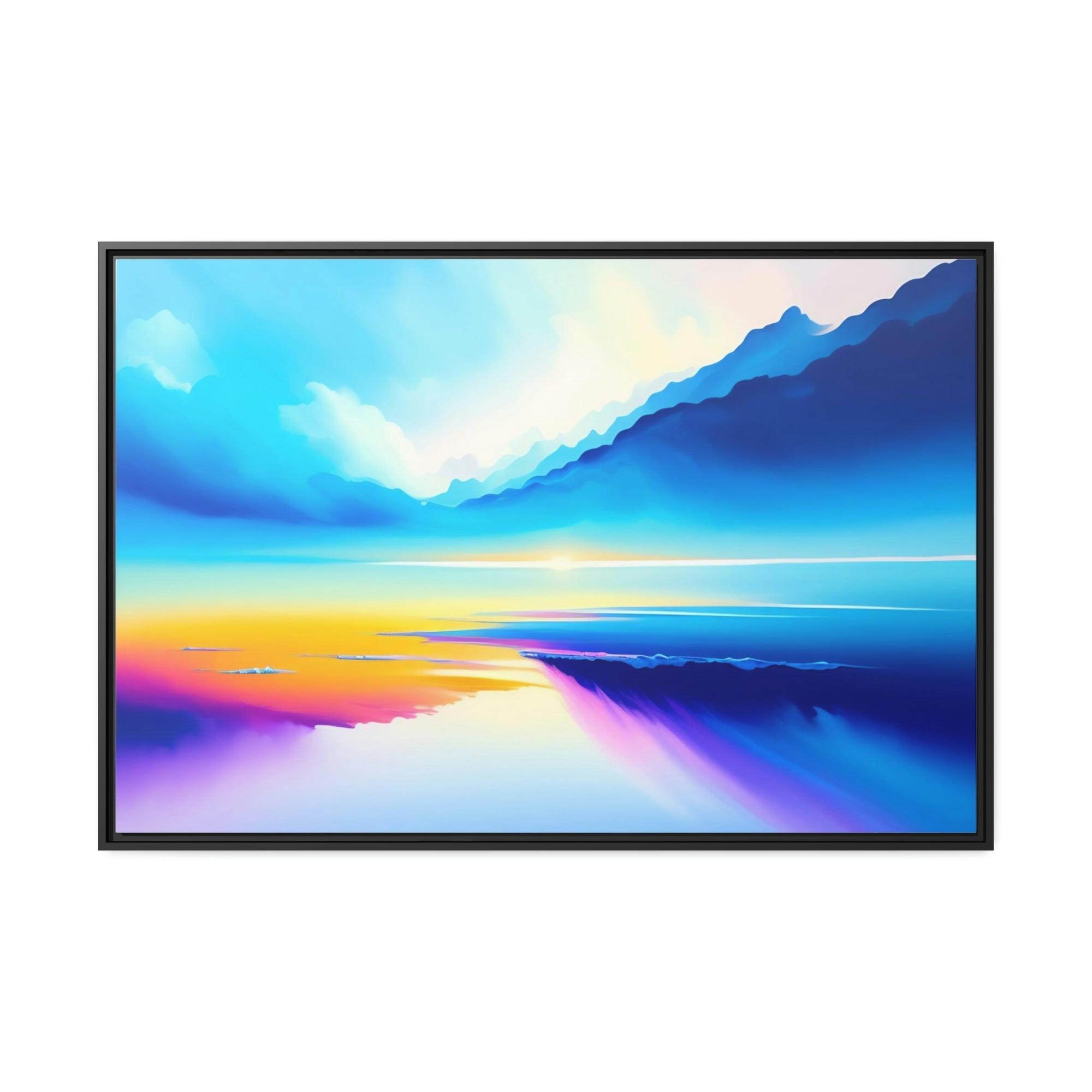 undefined Nature's Wonder: Wall Art of a Breathtaking Lakeside on Natural Canvas & Poster