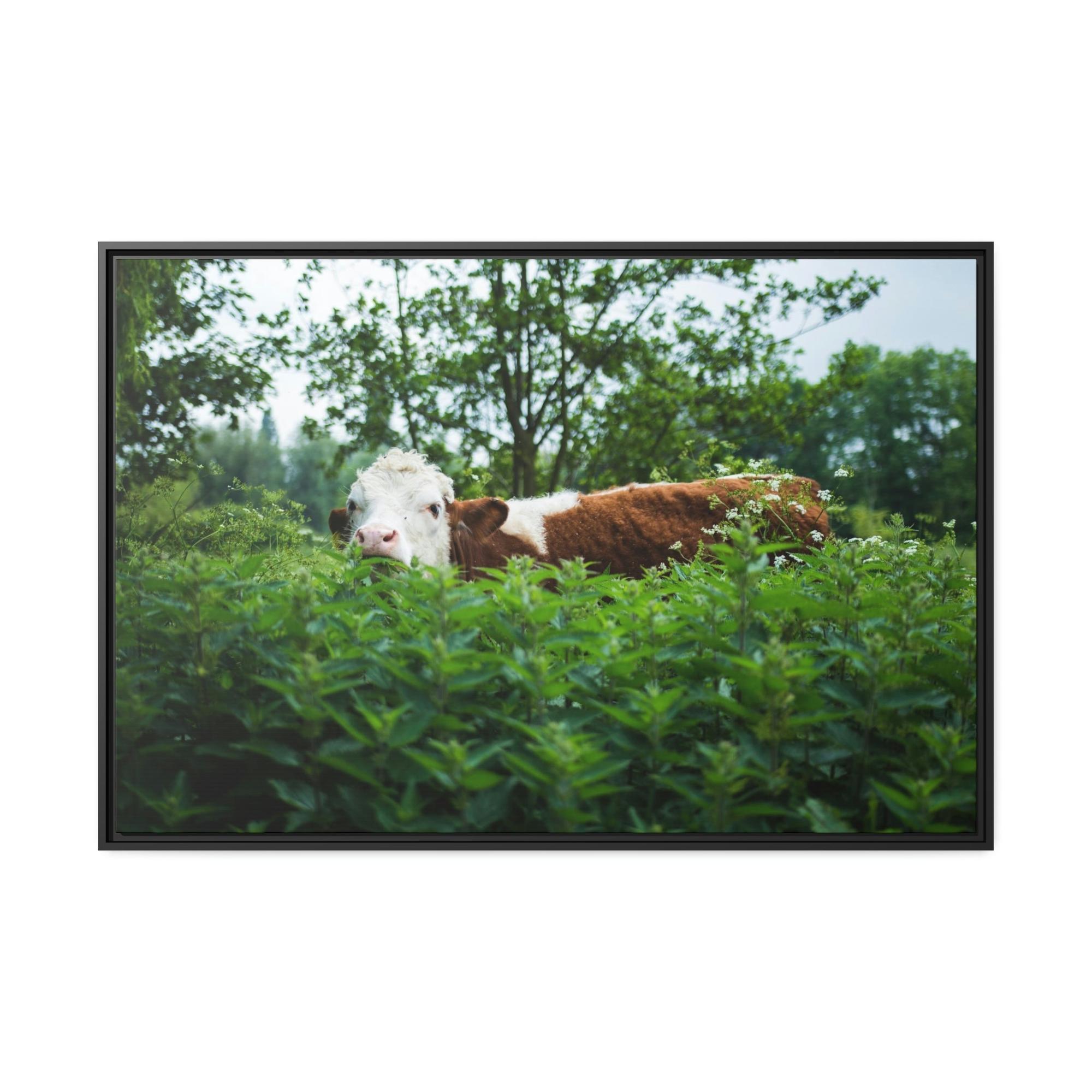 Cows The Art of Cow: Captivating Wall Art on Natural Canvas & Poster