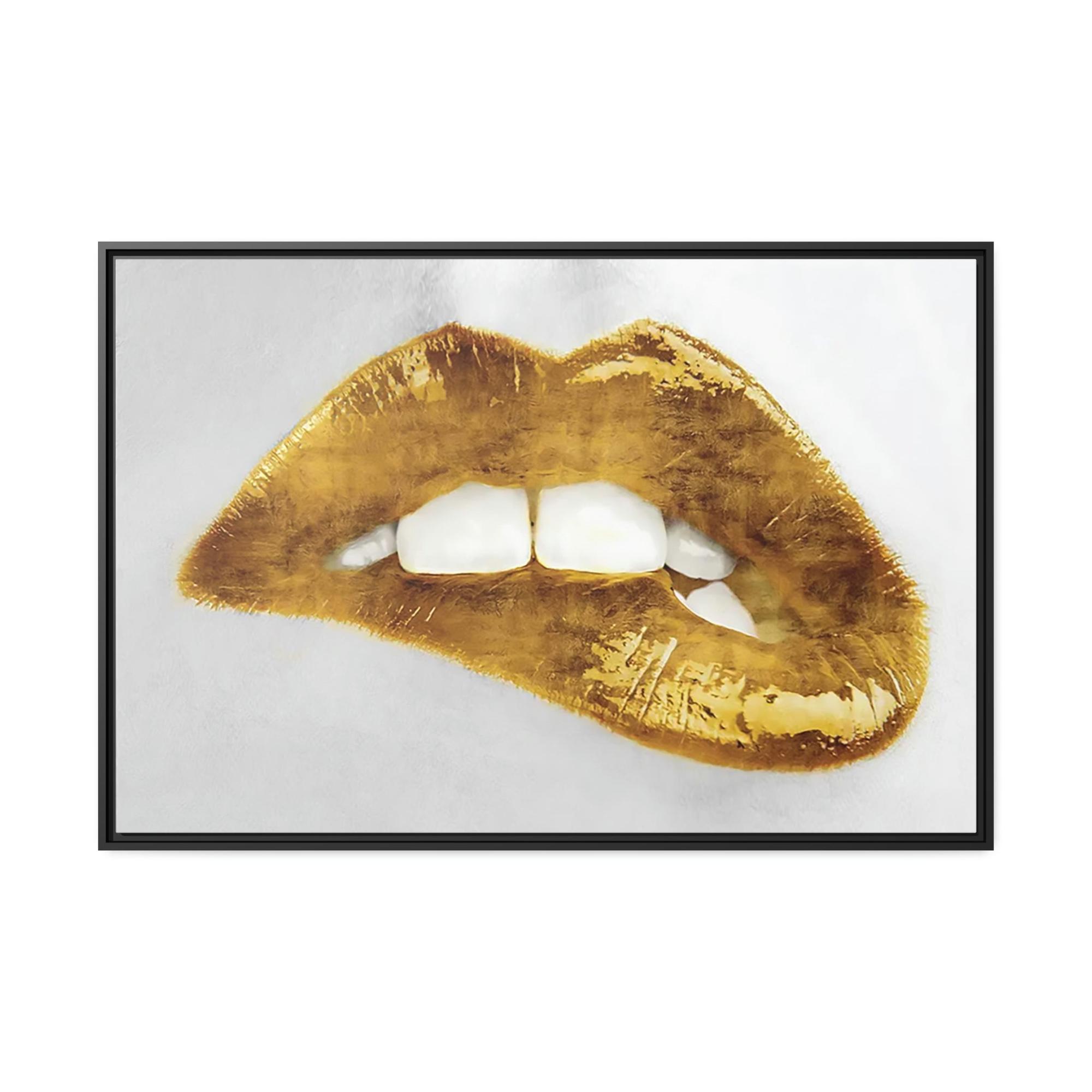 Gold The Luxury of Gold: Elegant Framed Canvas Print for Your Home