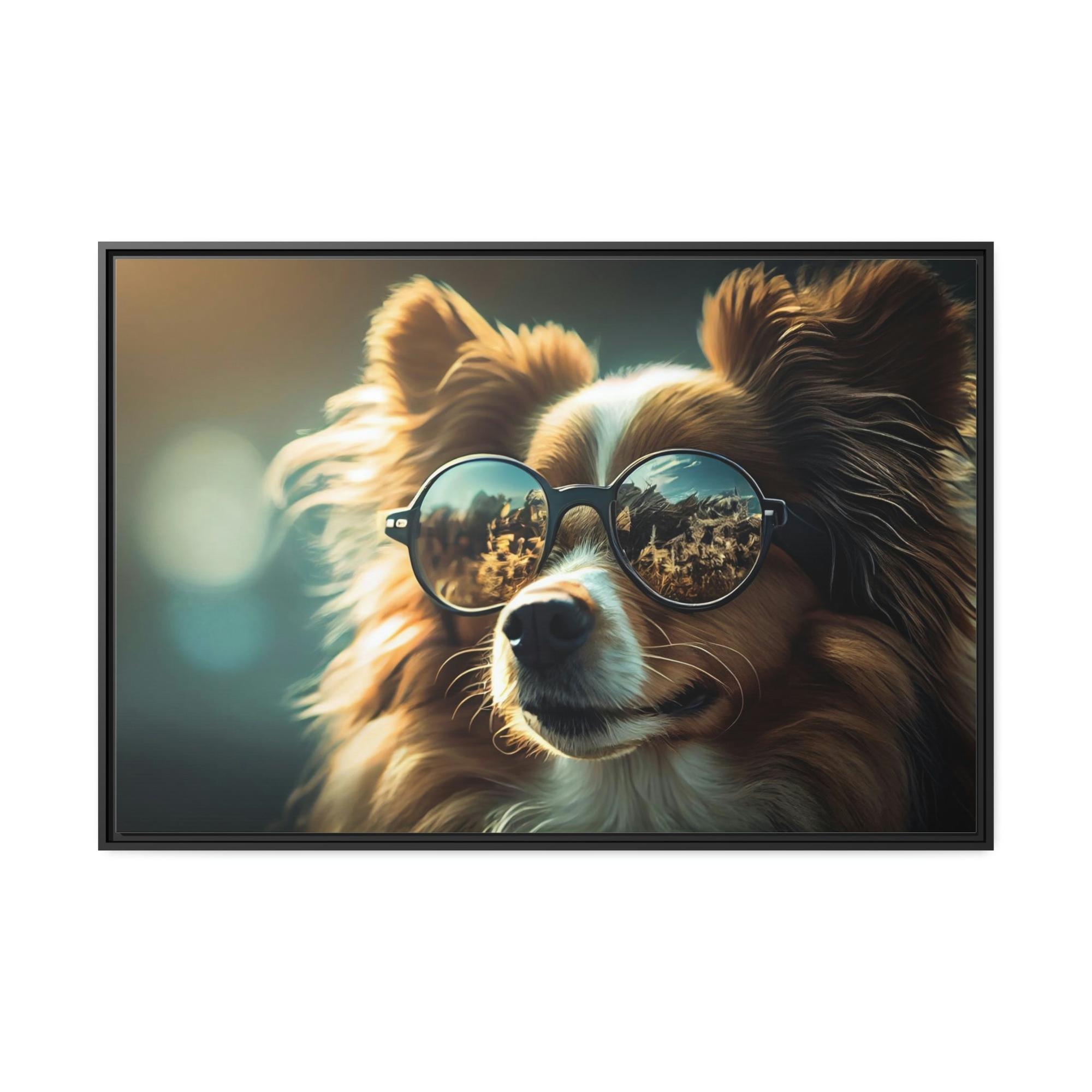 Dogs Canine Curiosity: Natural Canvas Wall Art of Dogs Exploring the World