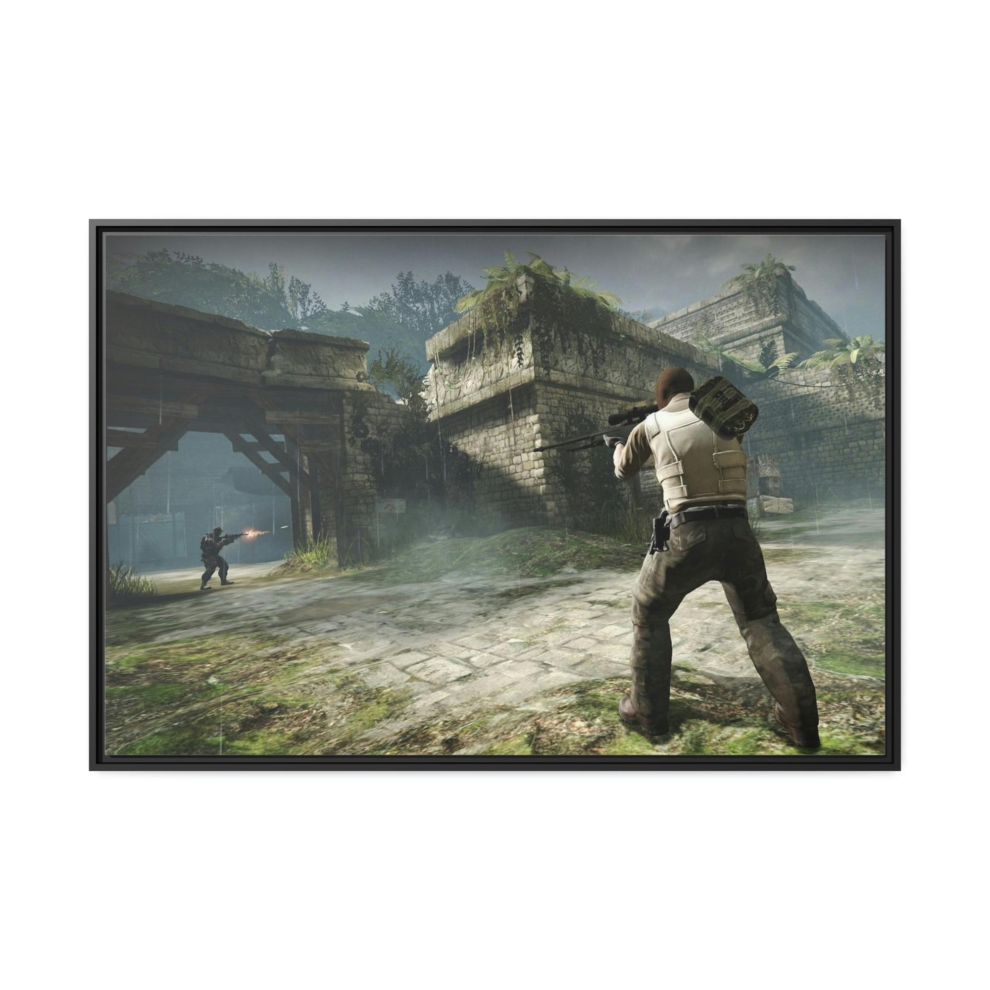 Counter Strike Counter Strike: Intense Gaming Wall Art on Natural Canvas & Poster