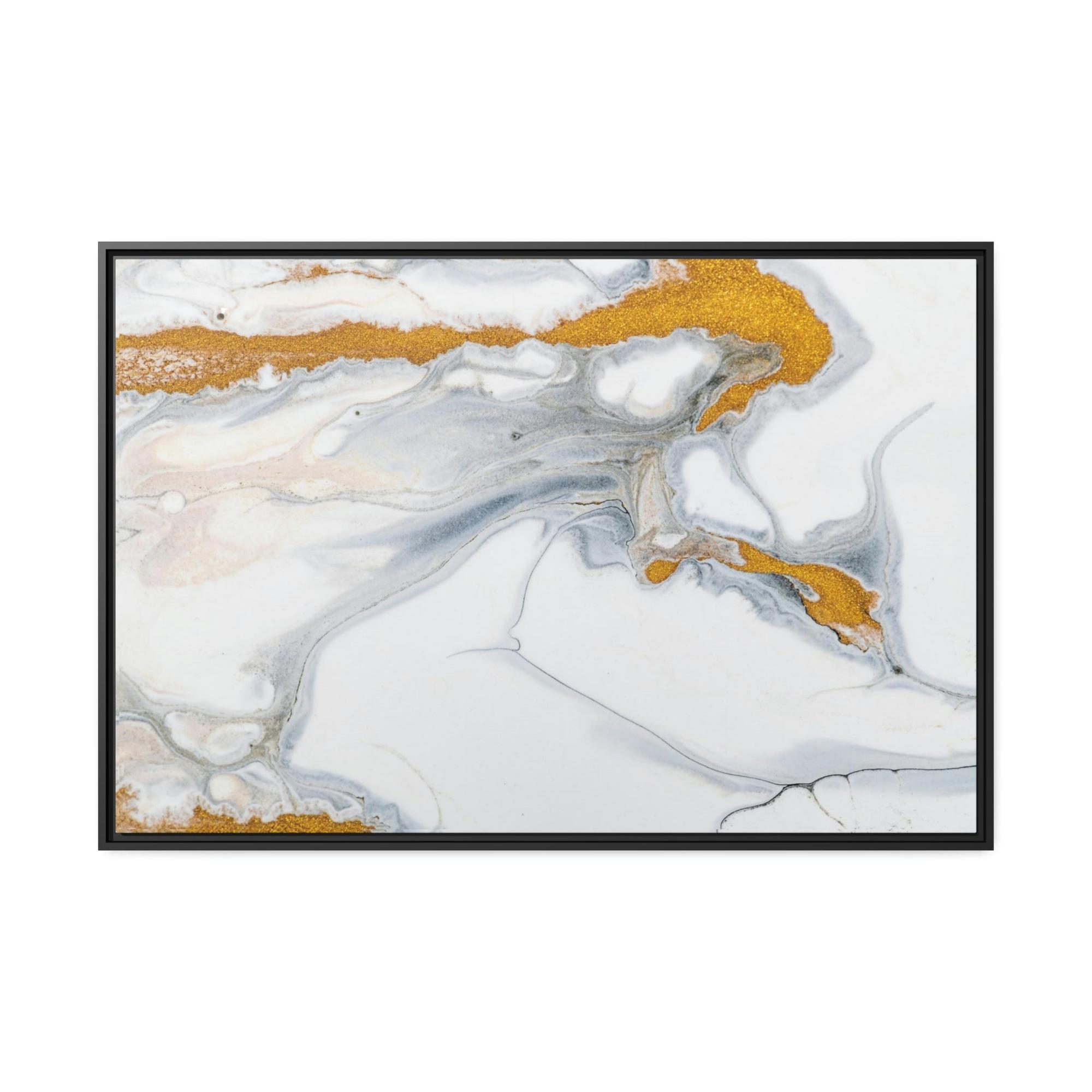 Gold Abstract Art Shining Brilliance: Mesmerizing Gold Abstract Wall Art Poster & Canvas
