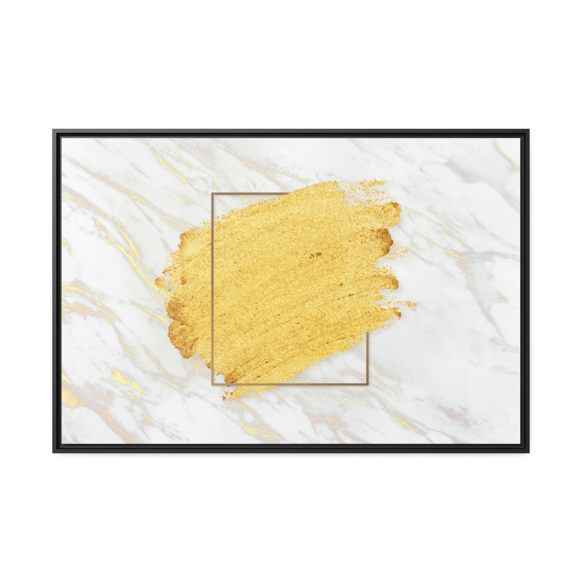 Gold Abstract Art Golden Reflections: Captivating Print on Canvas of Abstract Gold Wall Art
