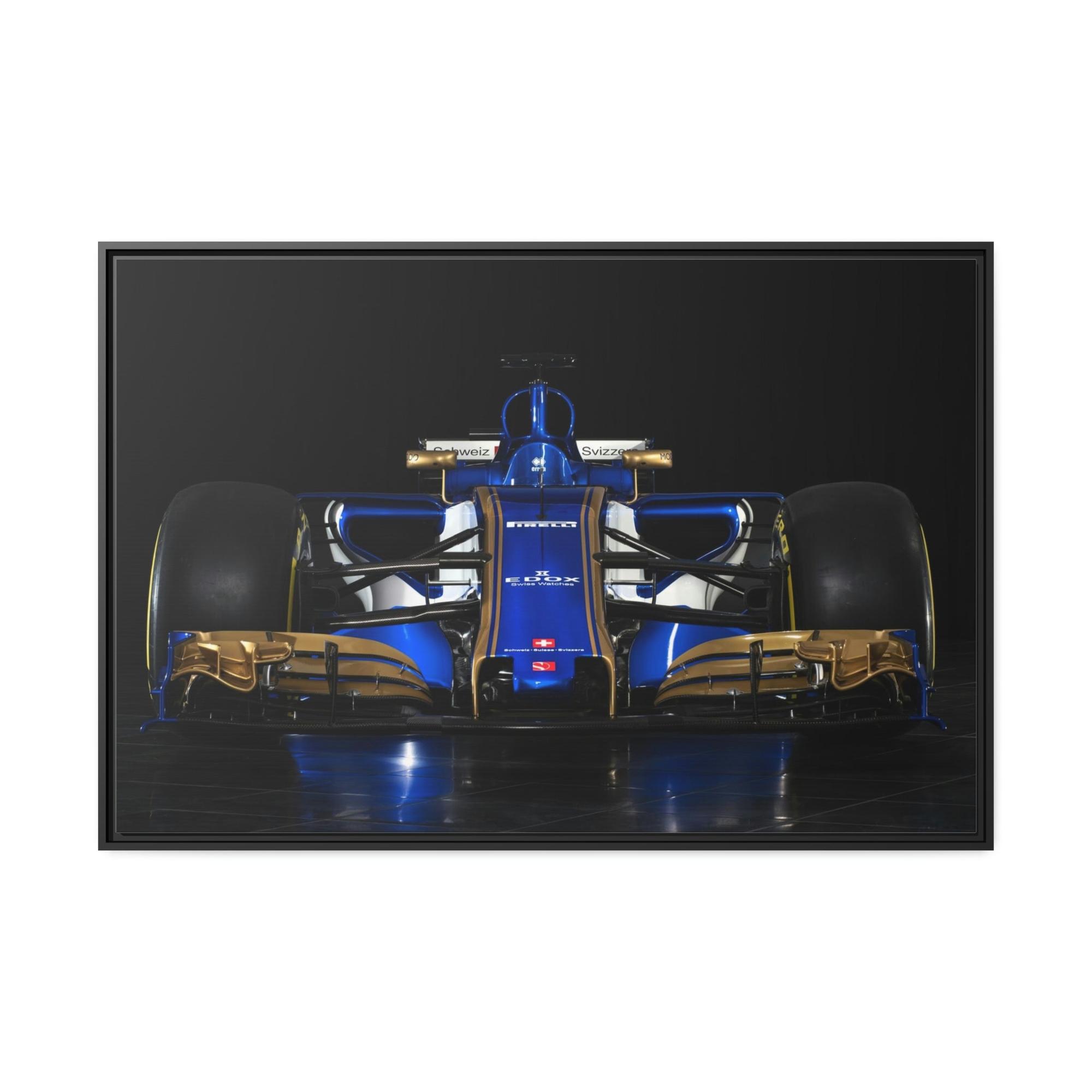 undefined The Art of Speed: Dynamic F1 Car Print on Natural Canvas & Poster
