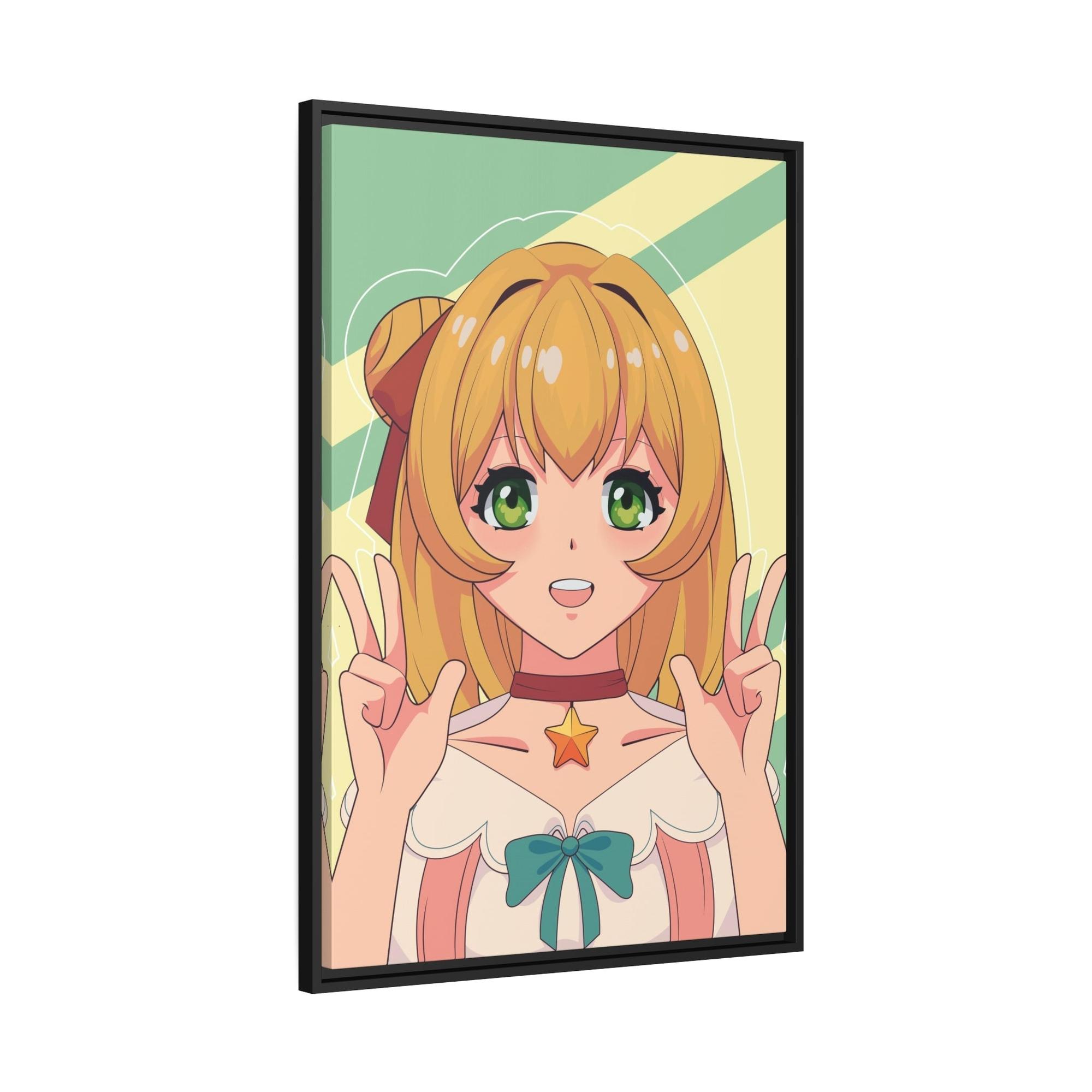 Anime Anime Fanatic: Framed Canvas Art with a Collection of Your Favorite Anime Characters