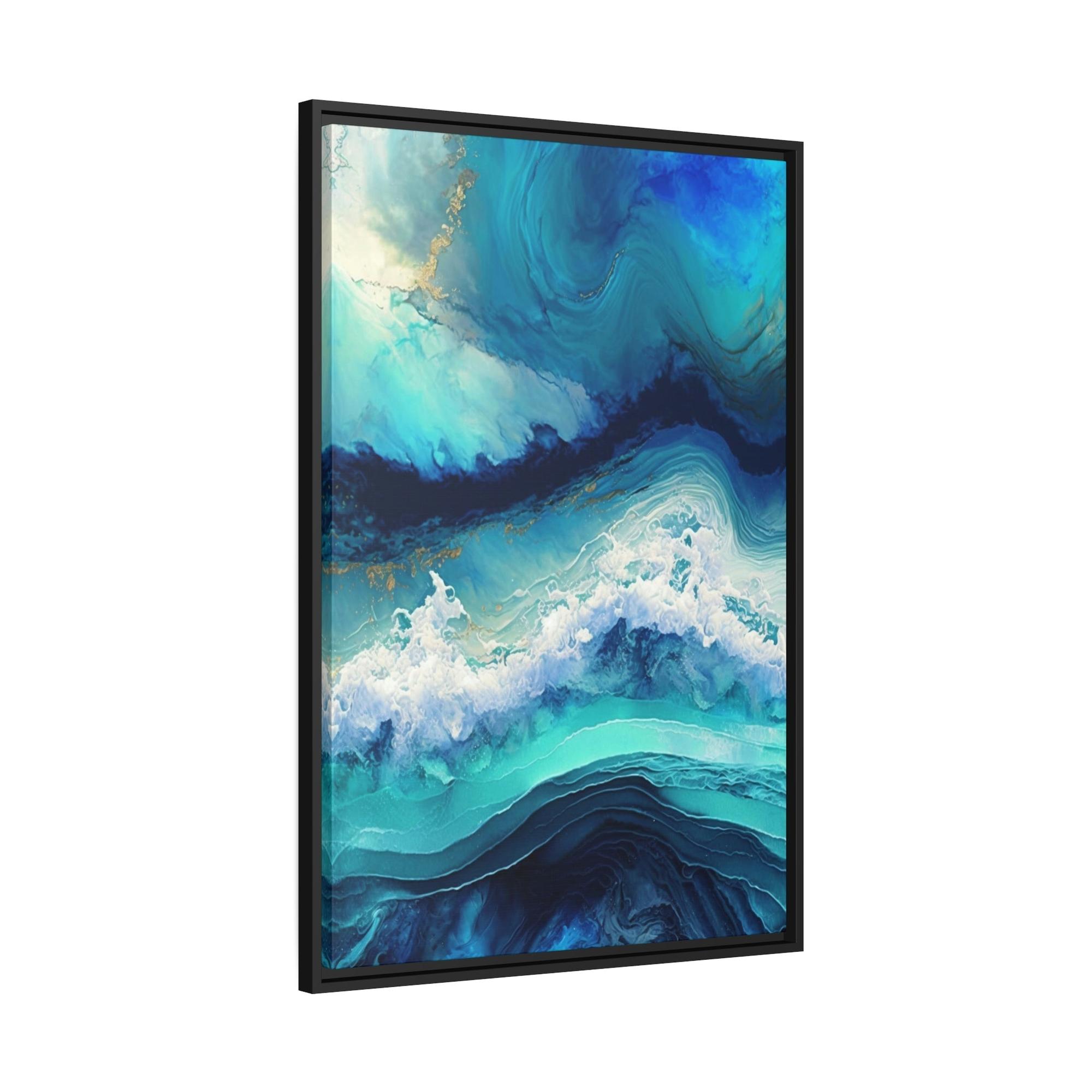 Abstract Ocean The Serenity of Waves: A Framed Canvas & Poster Artwork of an Ocean View