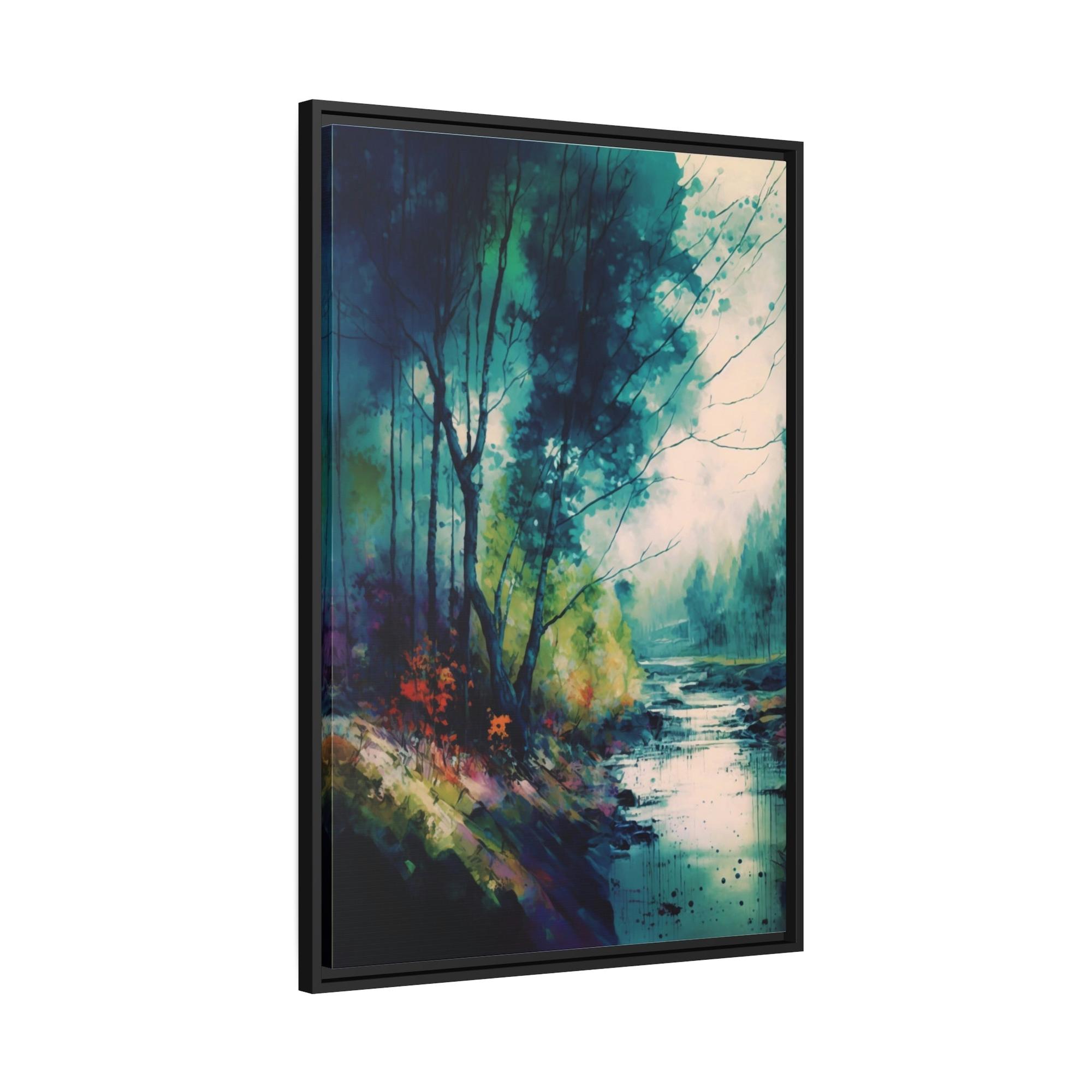 Abstract Landscape Luminous Serenity: A Framed Canvas & Poster Artwork of a Peaceful Abstract Landscape