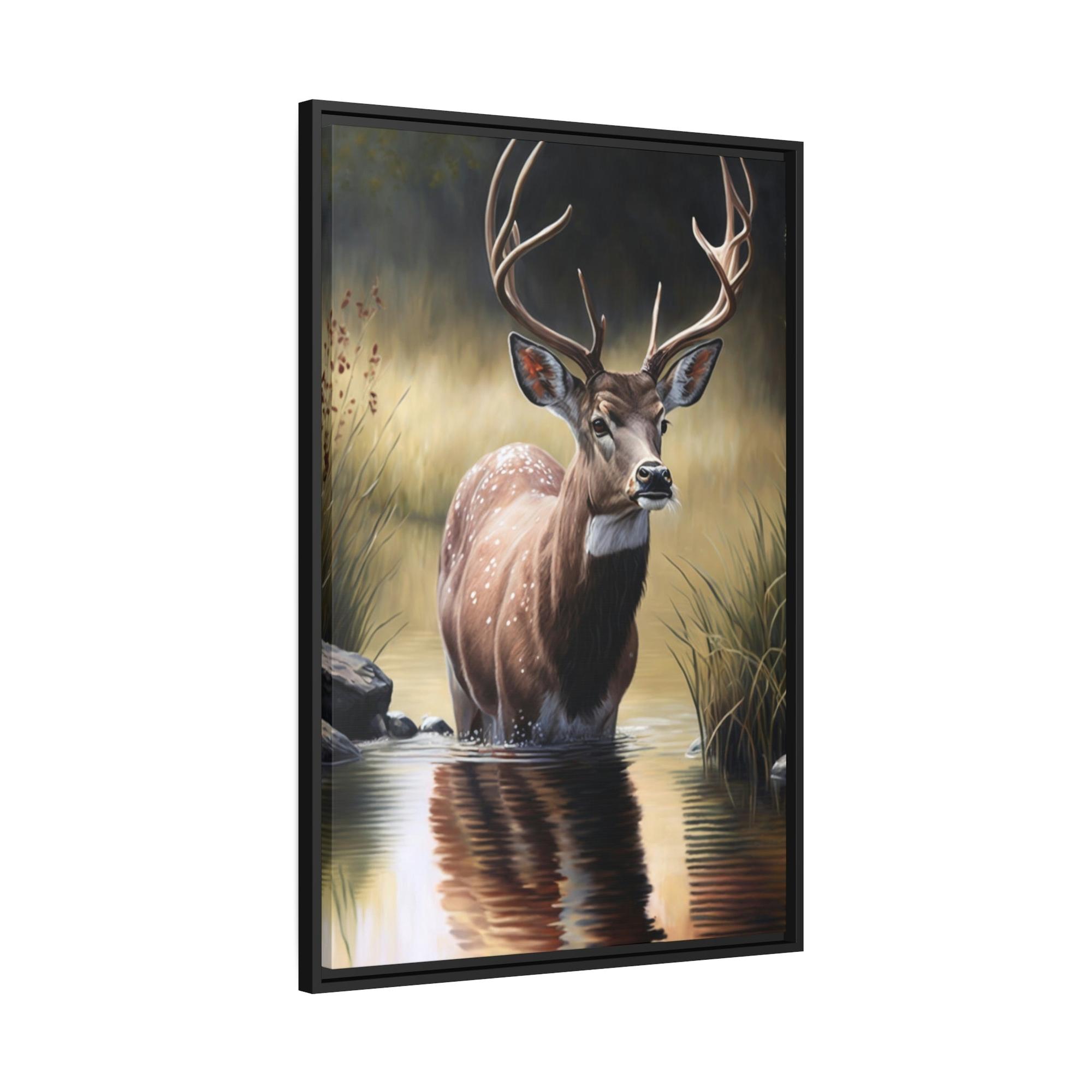 Deers Deer Vision: A Canvas Rustic Landscape