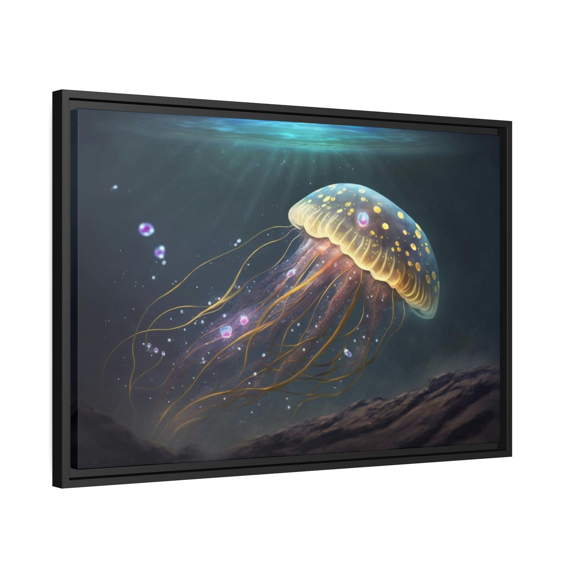 Jellyfishs Graceful Jellyfish: A Natural Canvas Masterpiece of Ocean Life