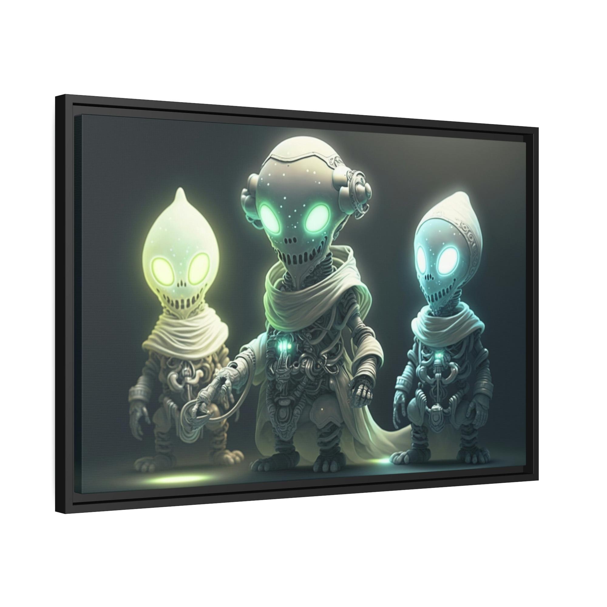 Aliens A Glimpse of the Unknown: Alien-Inspired Print on Natural Canvas & Poster