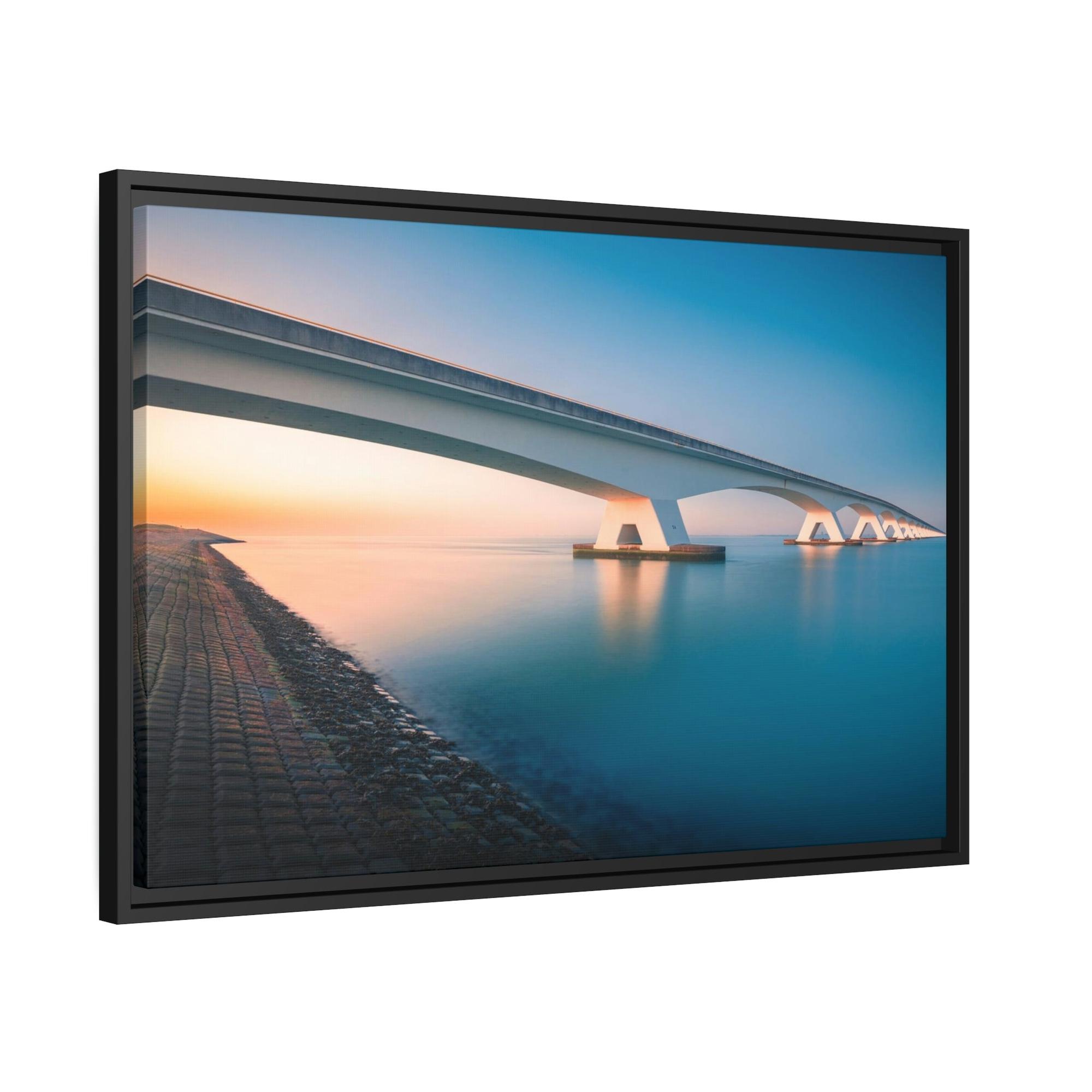 Bridge Golden Hour on the Bridge: Wall Art and Print on Canvas